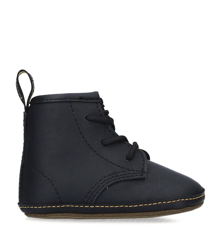 Leather 1460 Crib Mason Booties BLACK Image 3