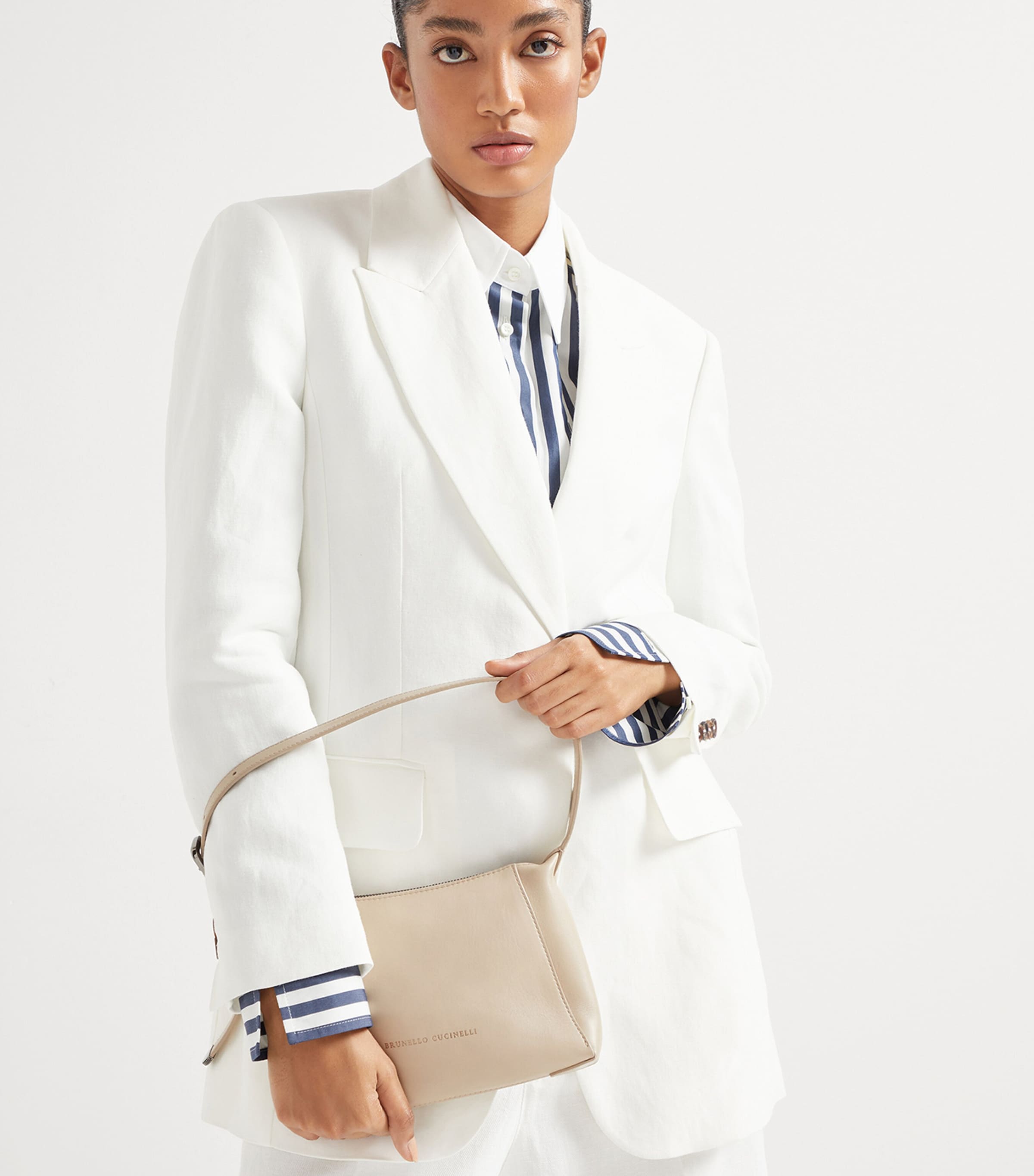 Brunello Cucinelli Leather BC Duo Shoulder Bag | Harrods US