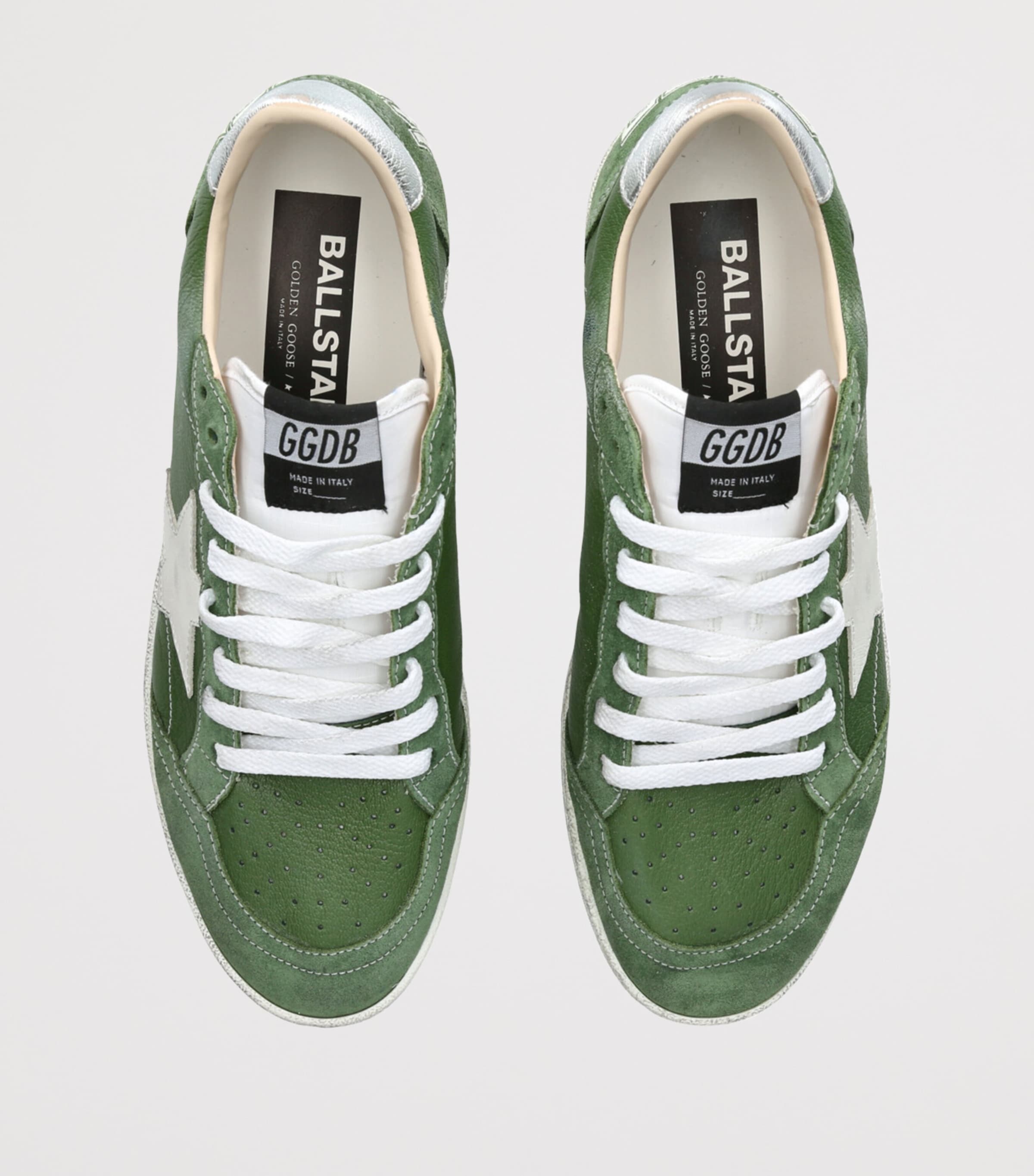 Leather Ball Star Sneakers GREEN COMB Image 4