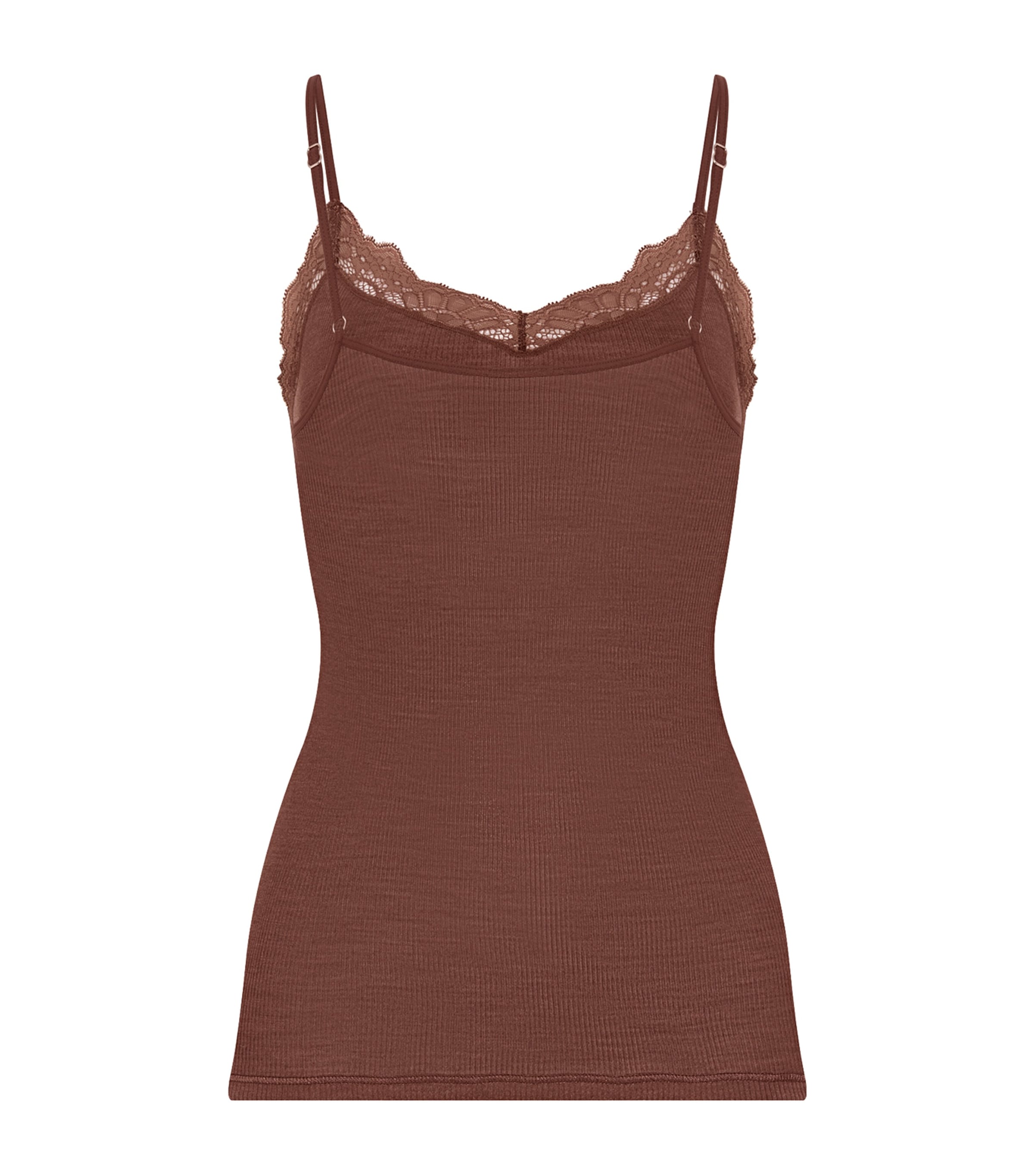Hanro Womens Wool-Silk Cami Top Cinnamon Image 3