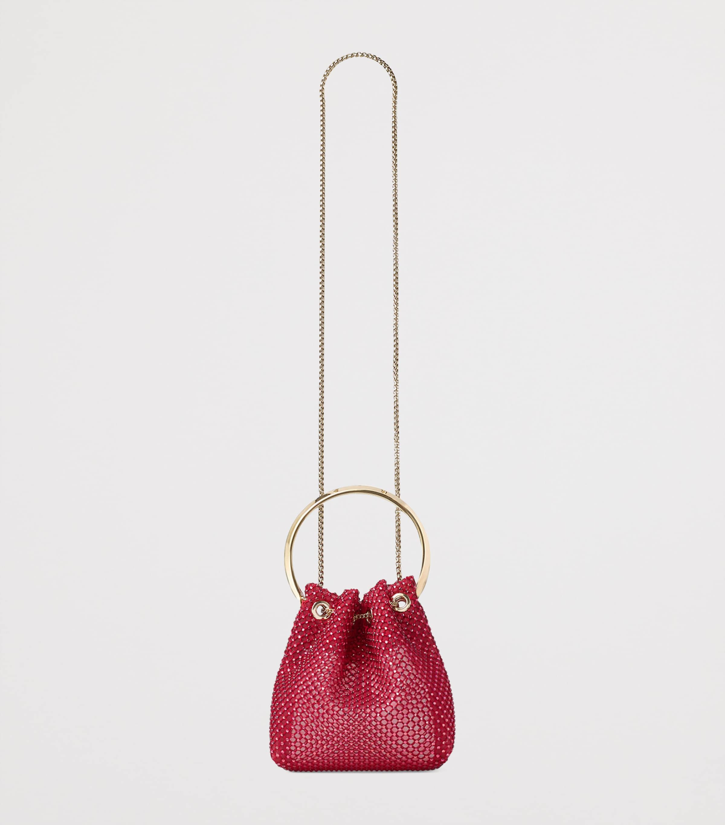 Embellished Bon Bon Top-Handle Bag RUBY RED/LIGHT GOLD Image 4
