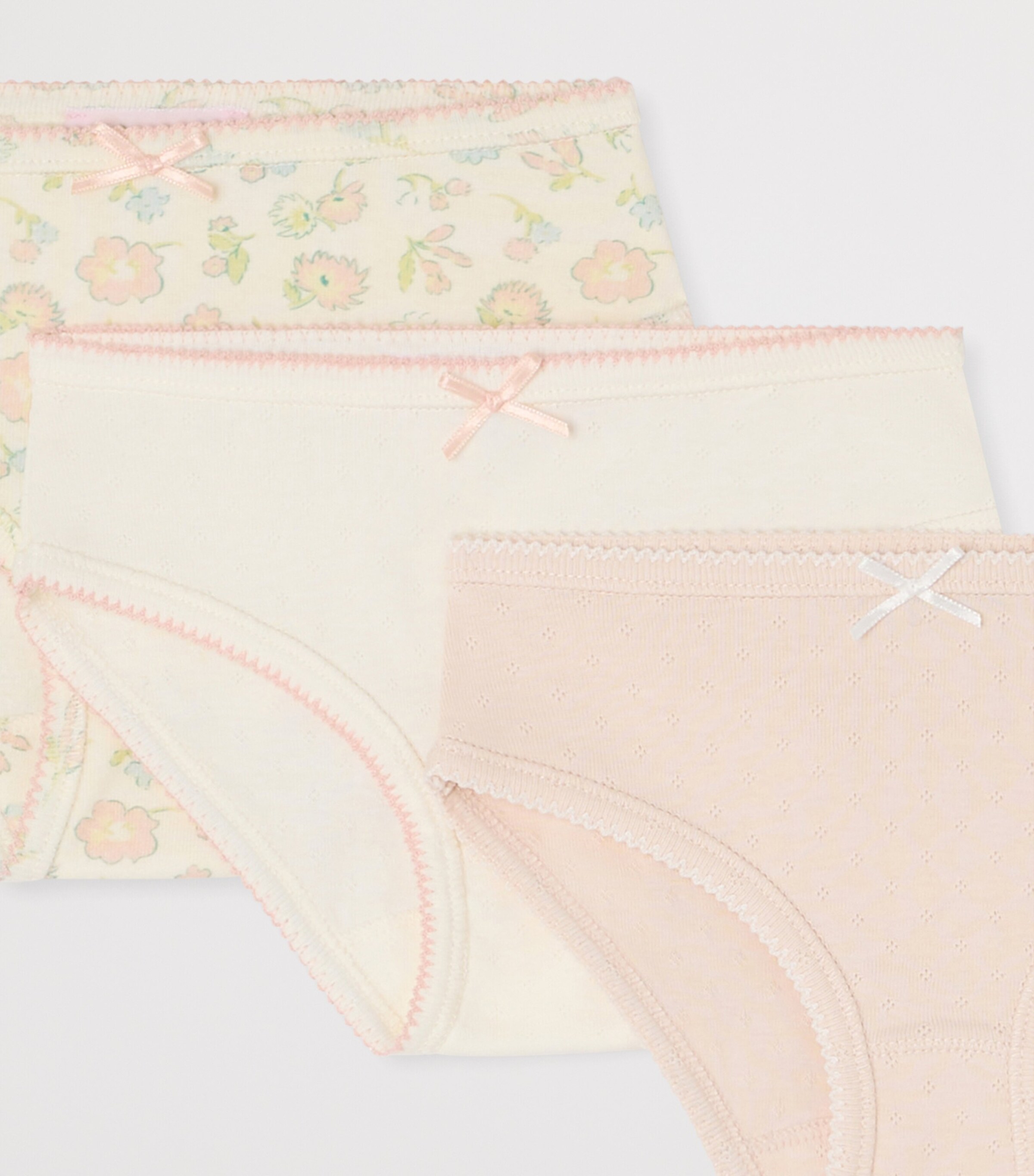 Bonpoint Set of 3 Cotton Knickers (4-12 Years) Fl Rose Fard Image 3