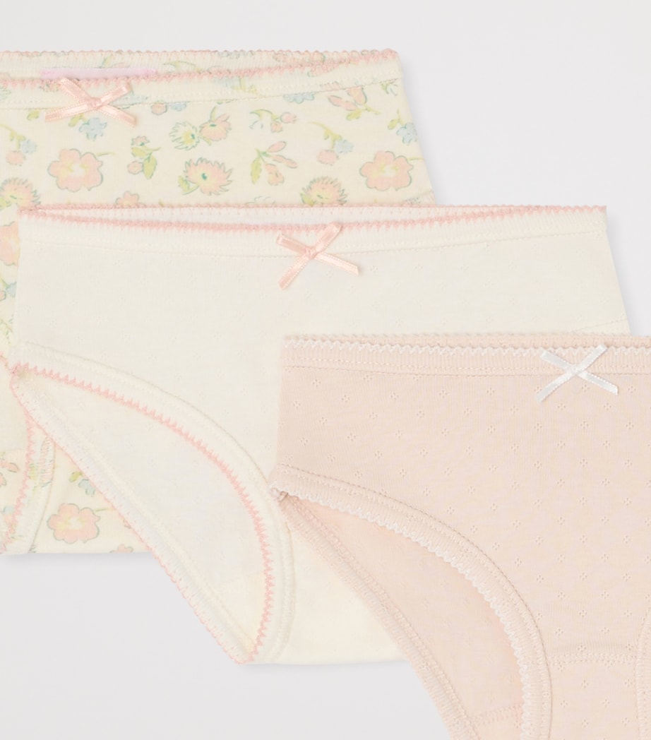 Bonpoint Set of 3 Cotton Knickers (4-12 Years) Fl Rose Fard Image 3