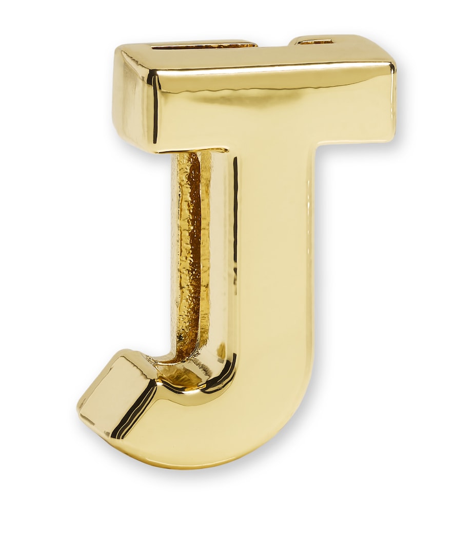 Gold-Plated J Notebook Charm GOLD Image 2