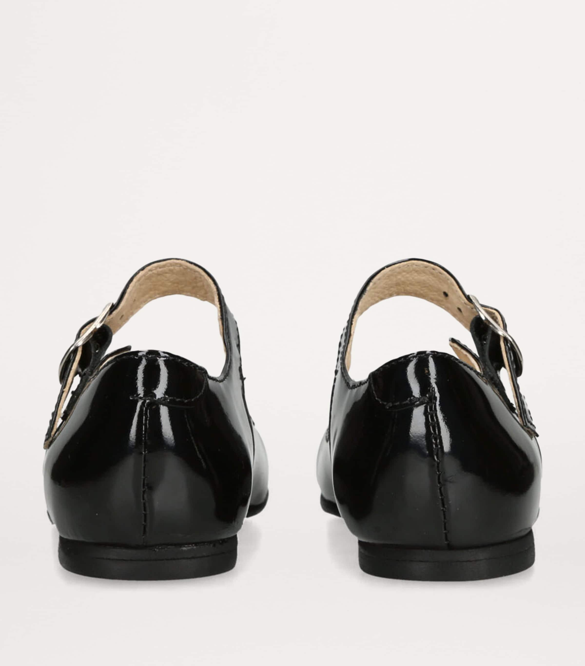 papouelli Leather Millie Mary Janes Black Image 2