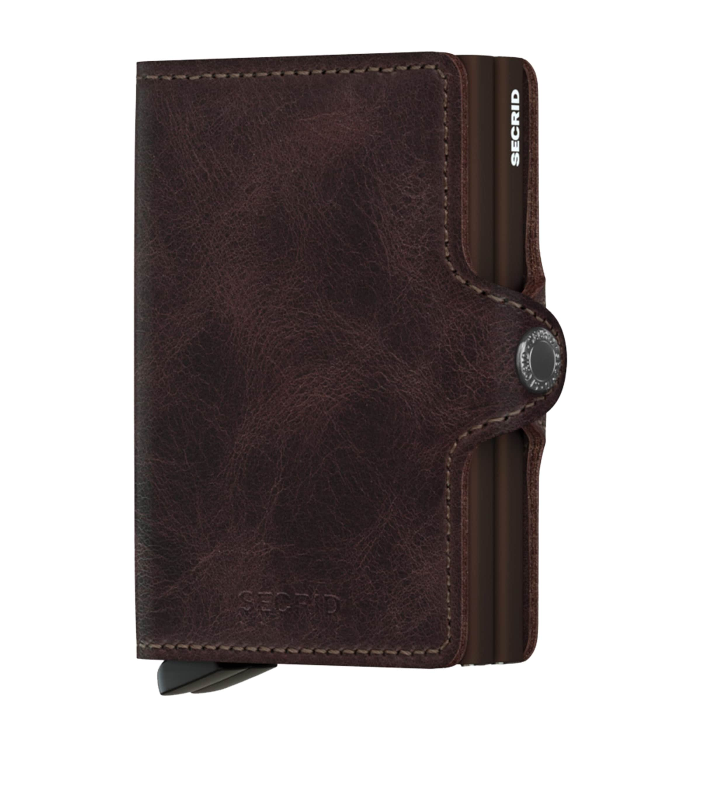 Shop Secrid Vintage Leather Twinwallet In Brown