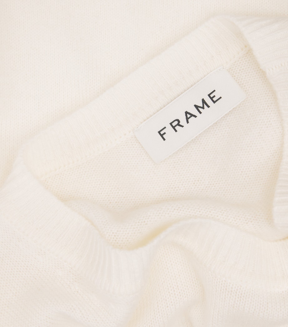 FRAME Mens Wool-Cashmere Crew-Neck Sweater Offwhite Image 6