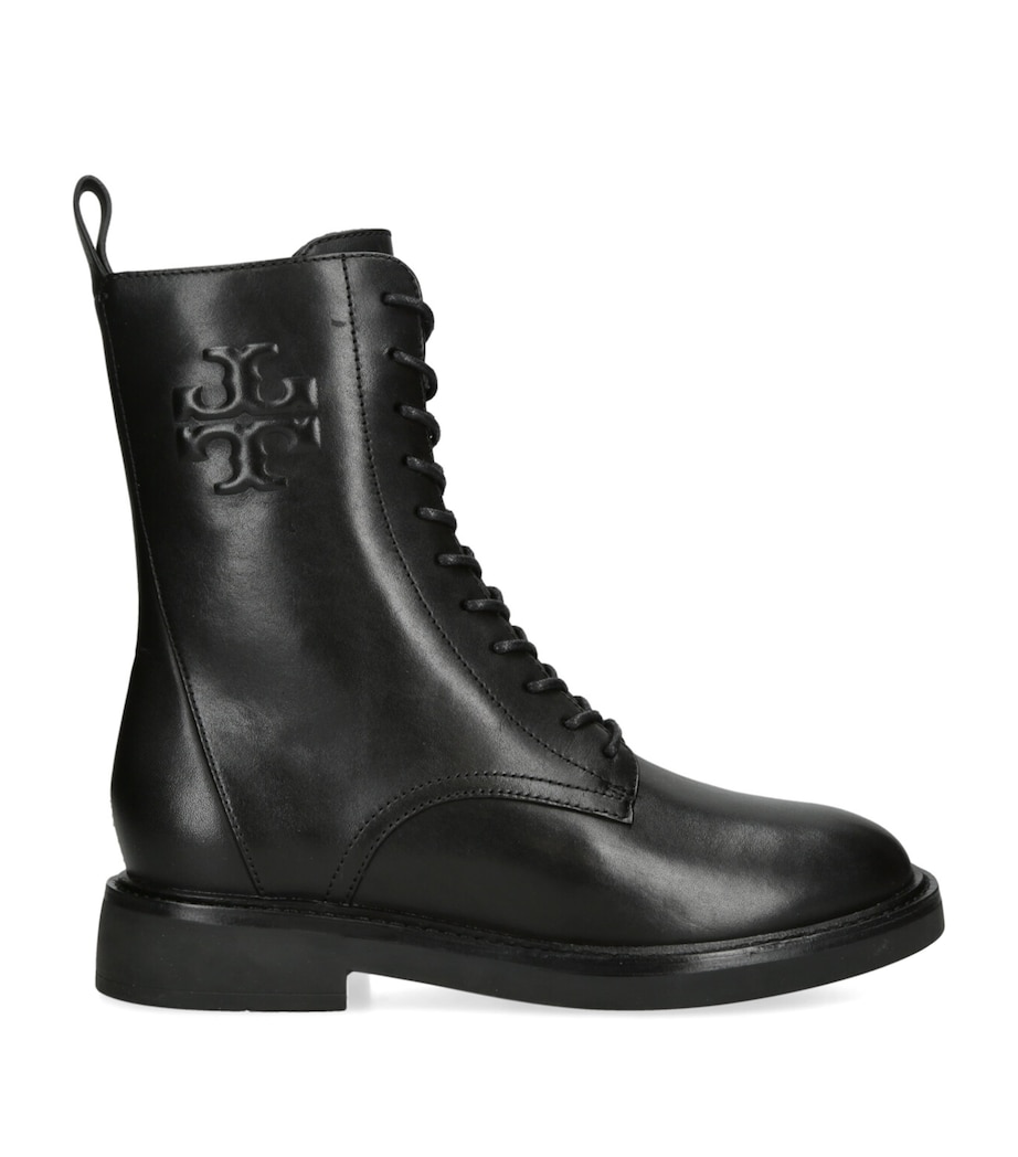 Tory Burch Double T Combat Boots Black Image 1