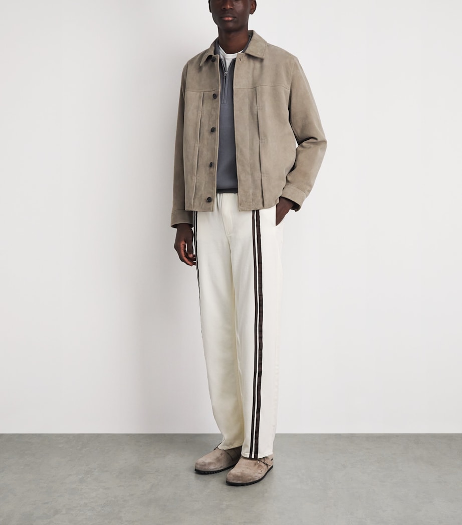 Suede Panneled Jacket MINK Image 2