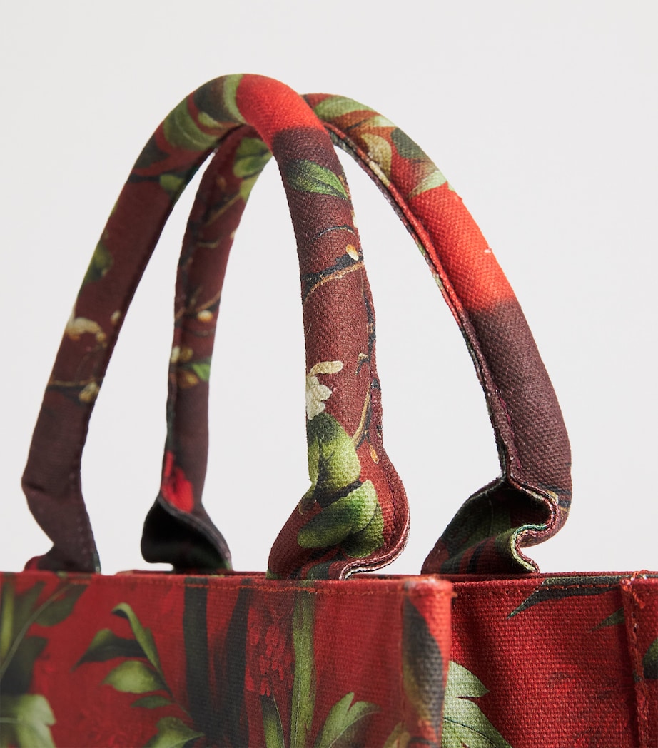 Harrods Small Exotics Blend 49 Tote Bag Red Image 4
