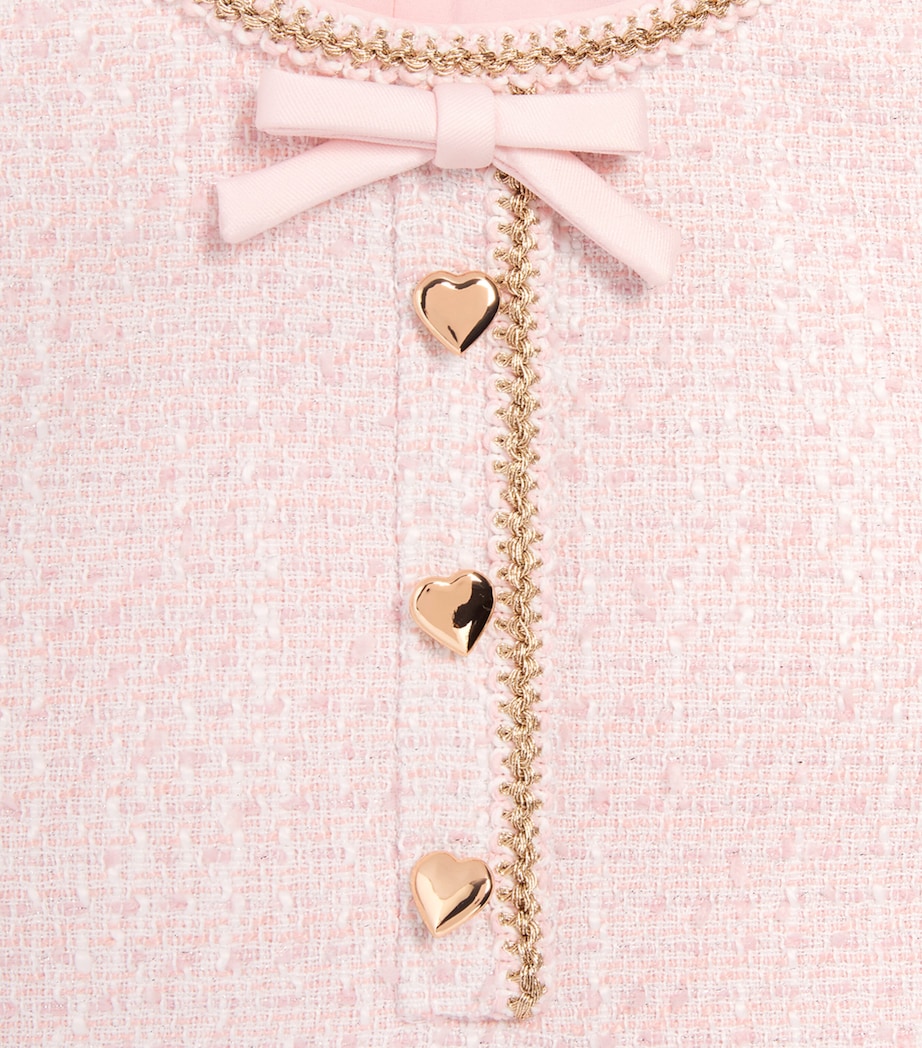 Self-Portrait Kids Boucle Dress (3-12 Years) Pink Image 3