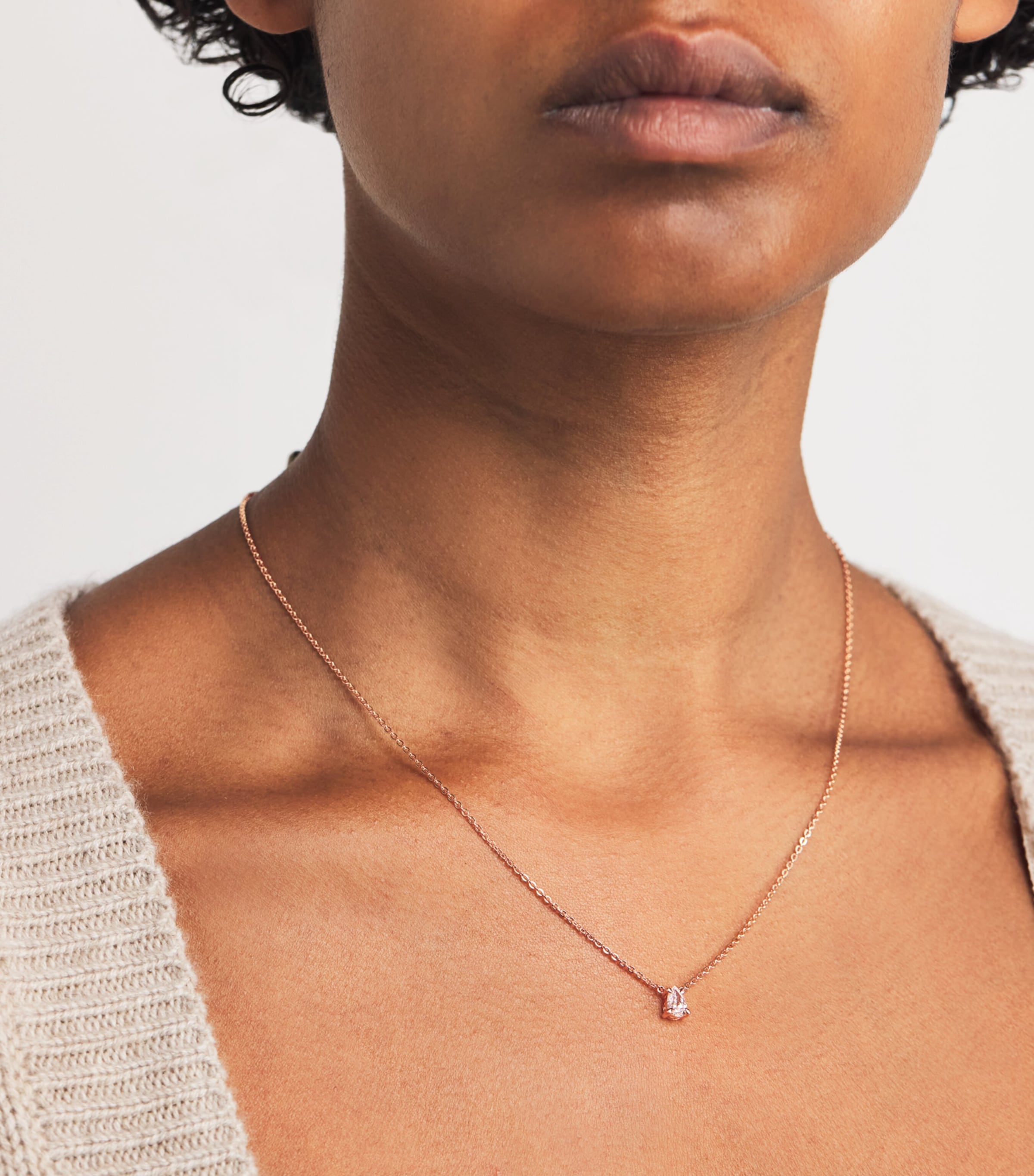 Rose Gold and Diamond Necklace (0.50ct) ROSE GOLD Image 2