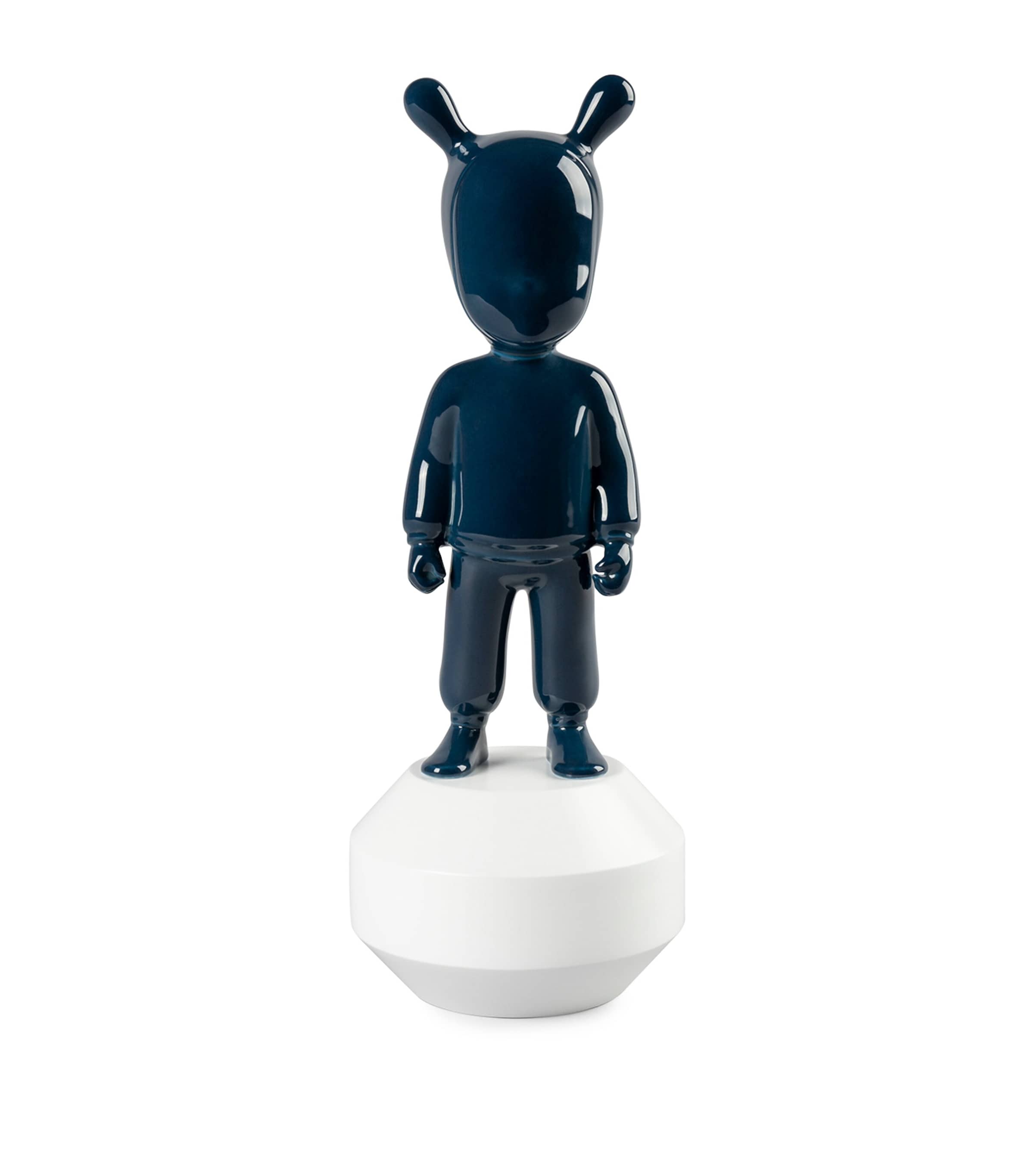 Lladrò The Dark Blue Guest Little Figurine In Blue