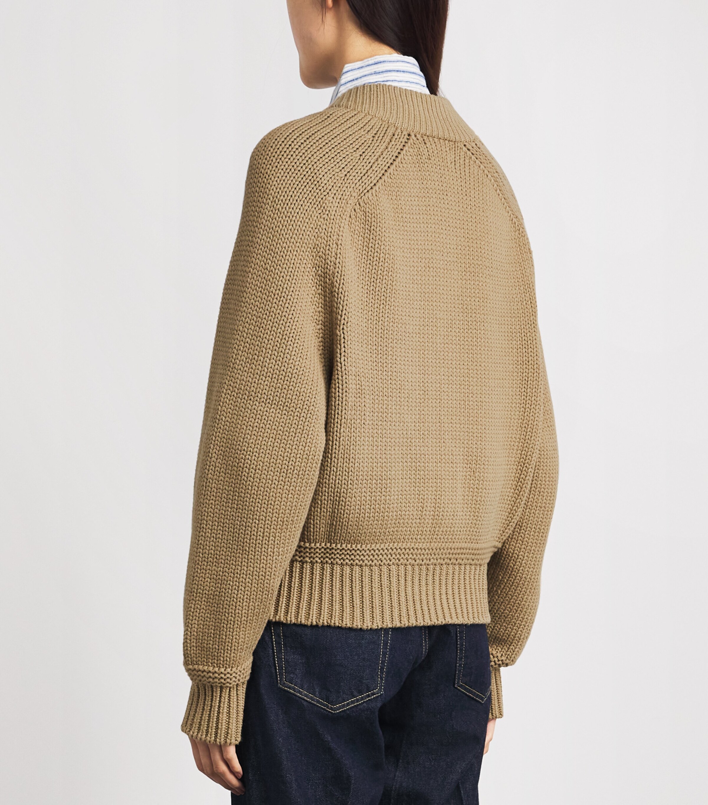 Polo Ralph Lauren Womens Zip-Up Sweater Desert Khaki Image 5
