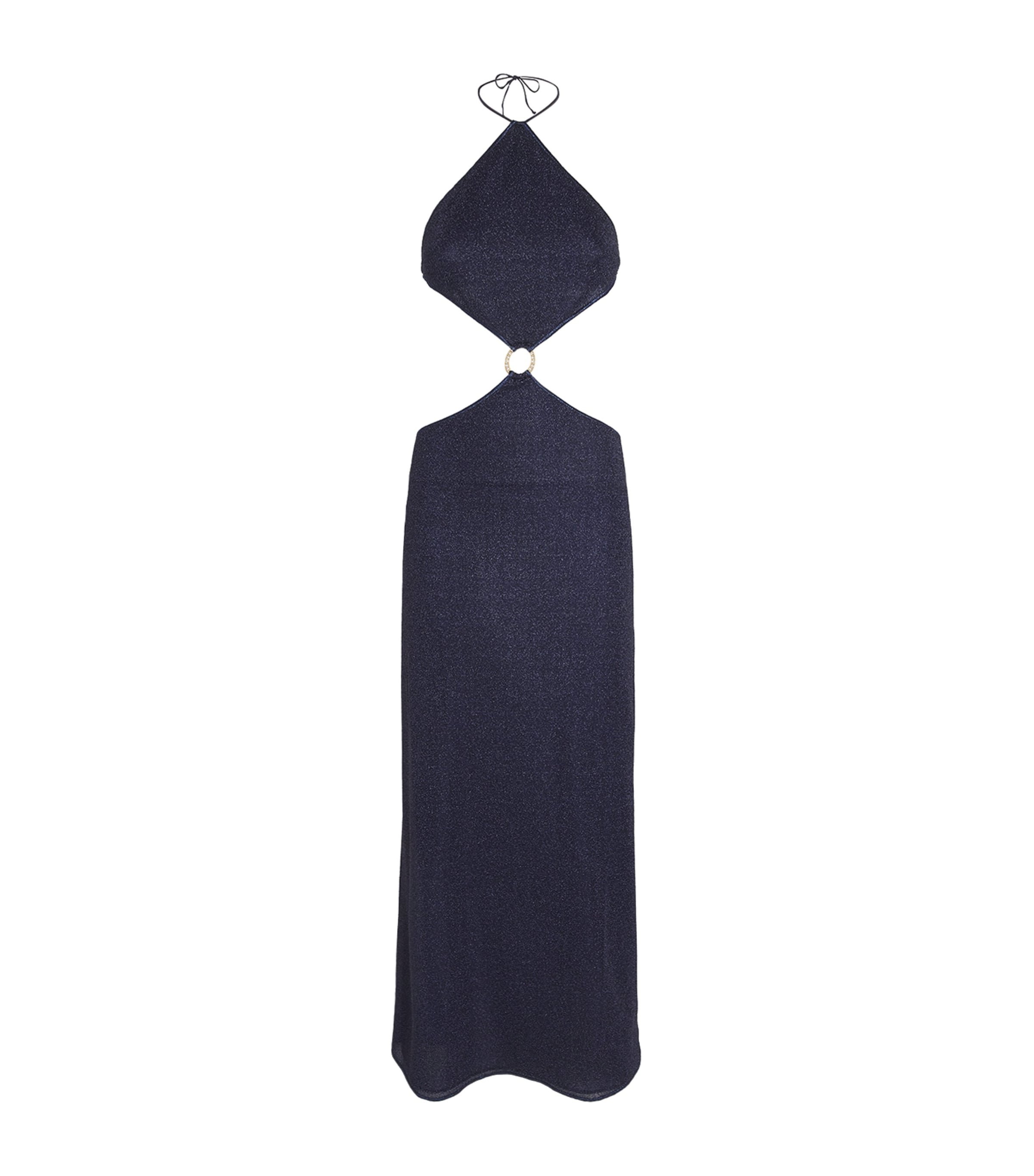 Shop Oseree Lumière Cut-out Maxi Dress In Navy