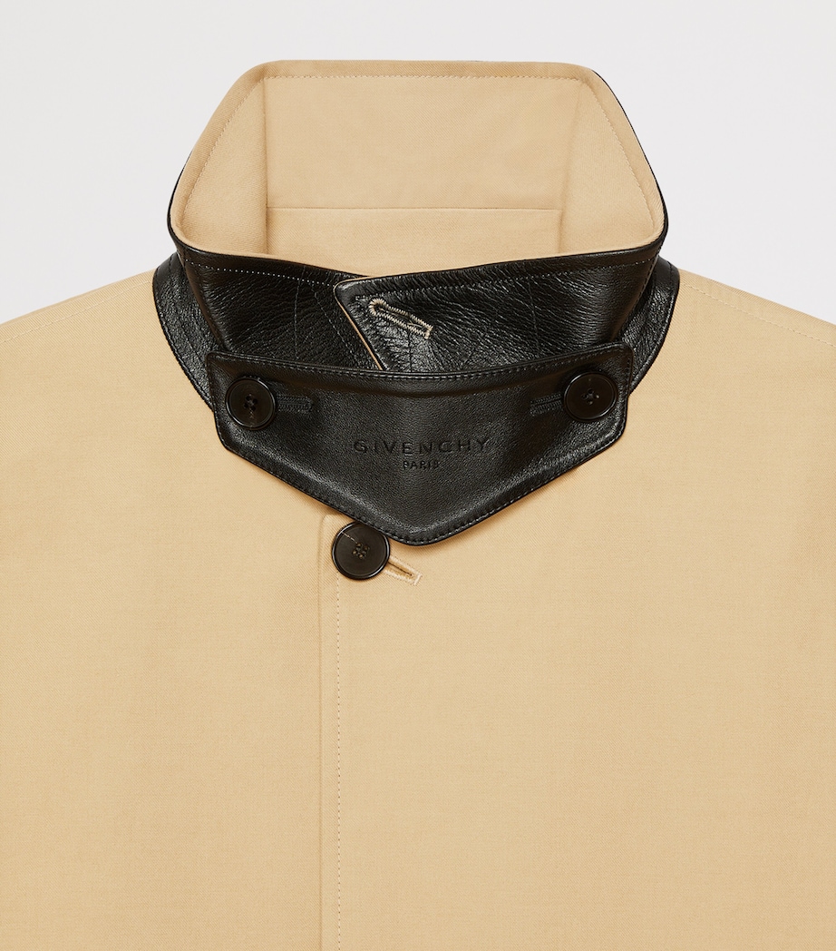 Givenchy Mens Leather-Trim Car Coat Image 5