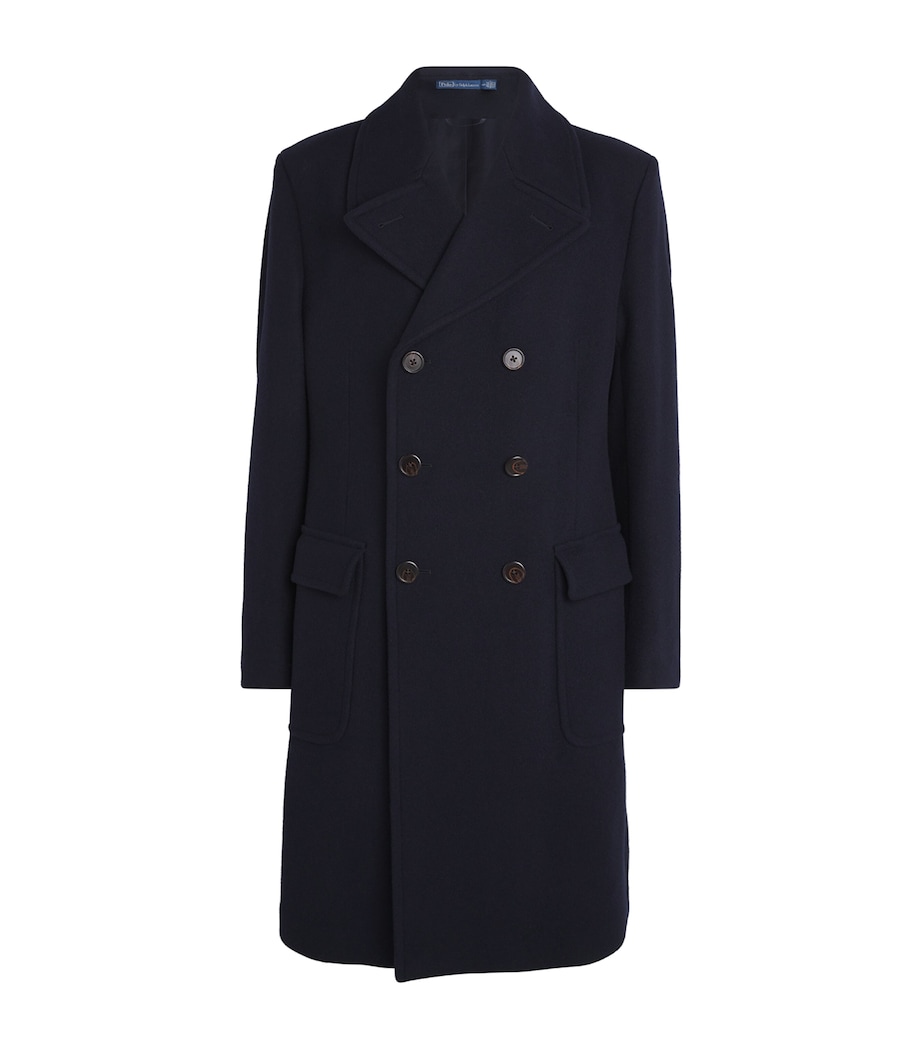 Wool-Blend Polo Soft Tailored Peacoat NAVY Image 1