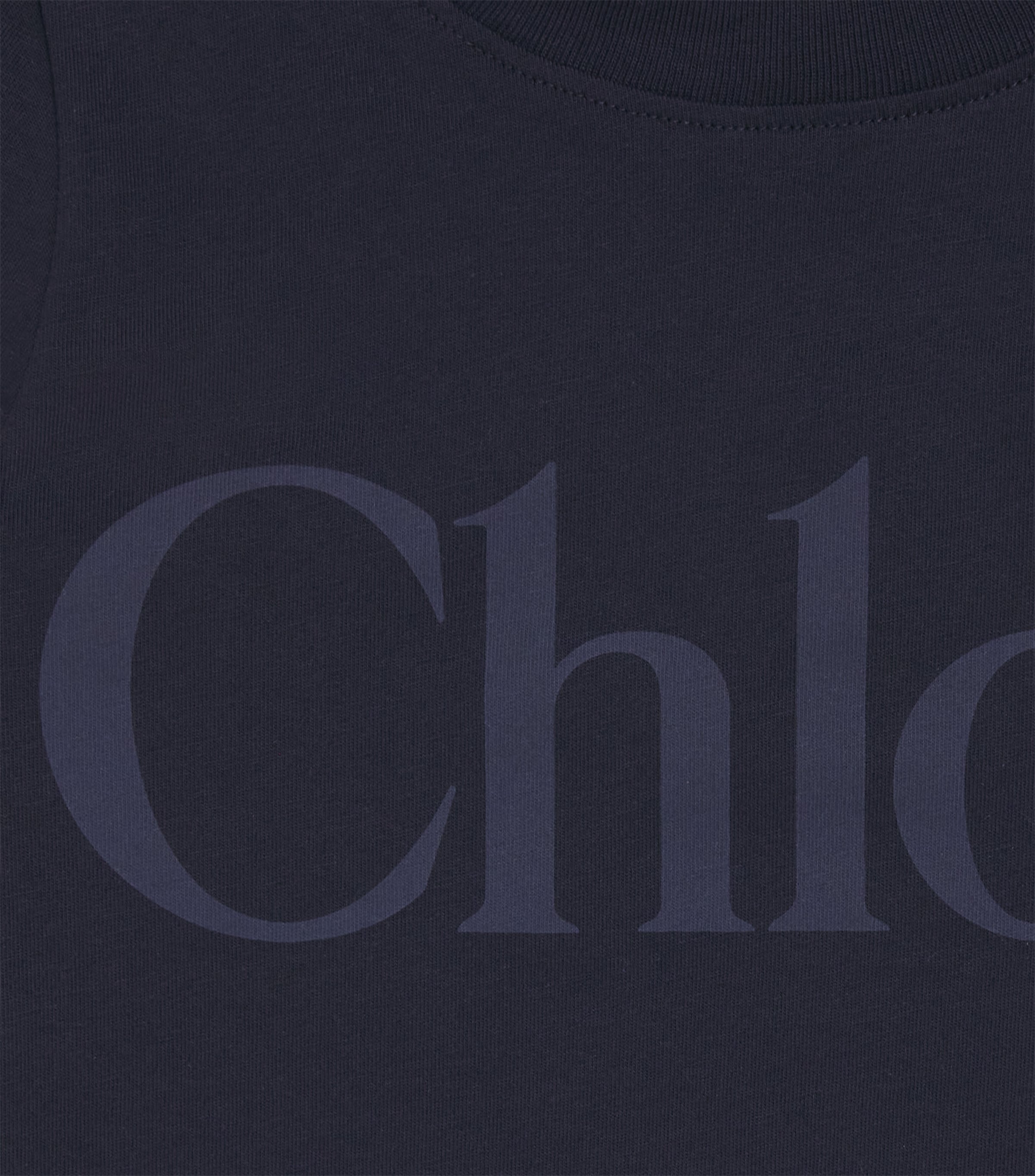 Chloé Kids Cotton Logo T-Shirt (4-14 Years) Navy Image 2