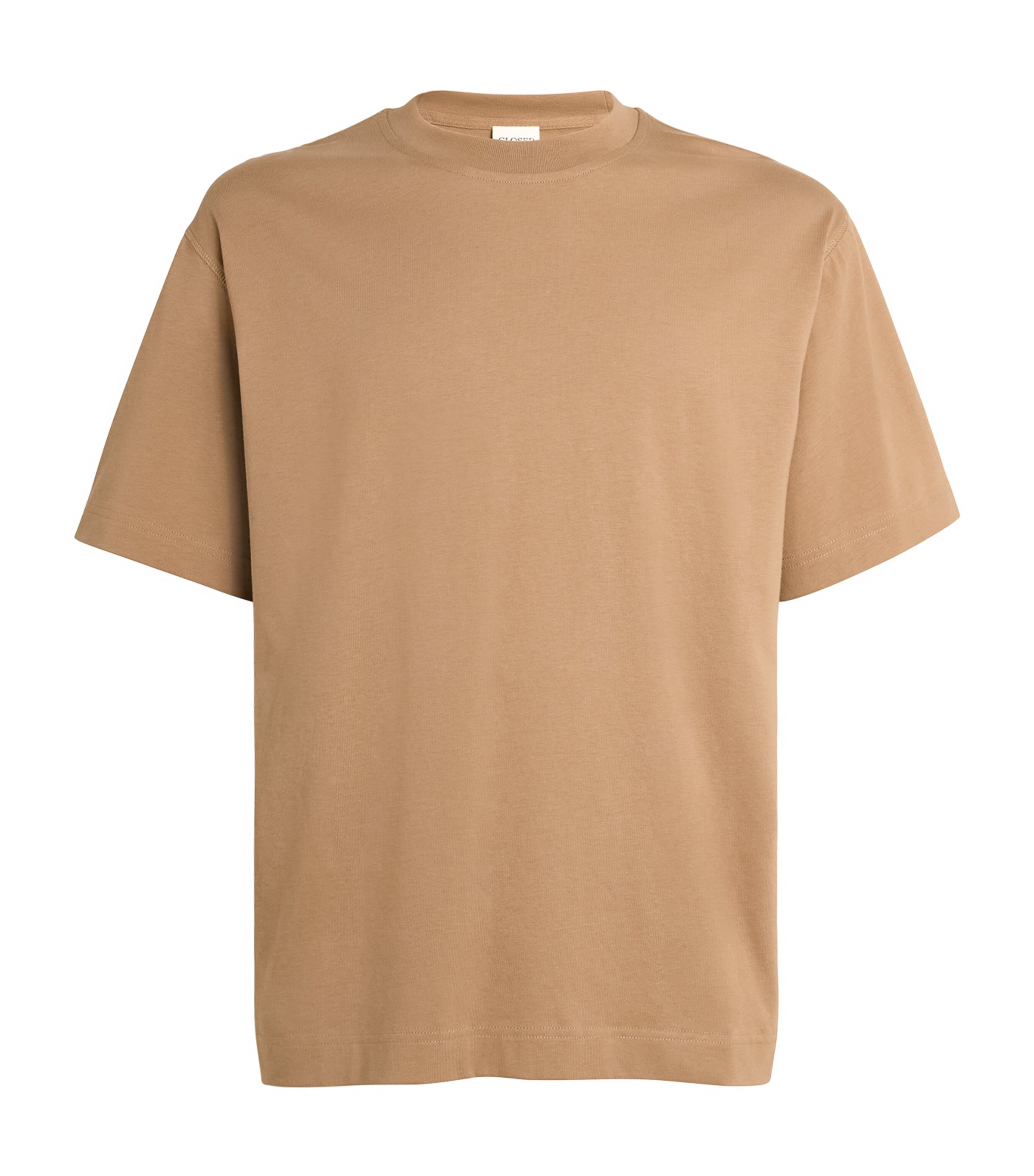 Closed Cotton-blend Classic T-shirt In Brown