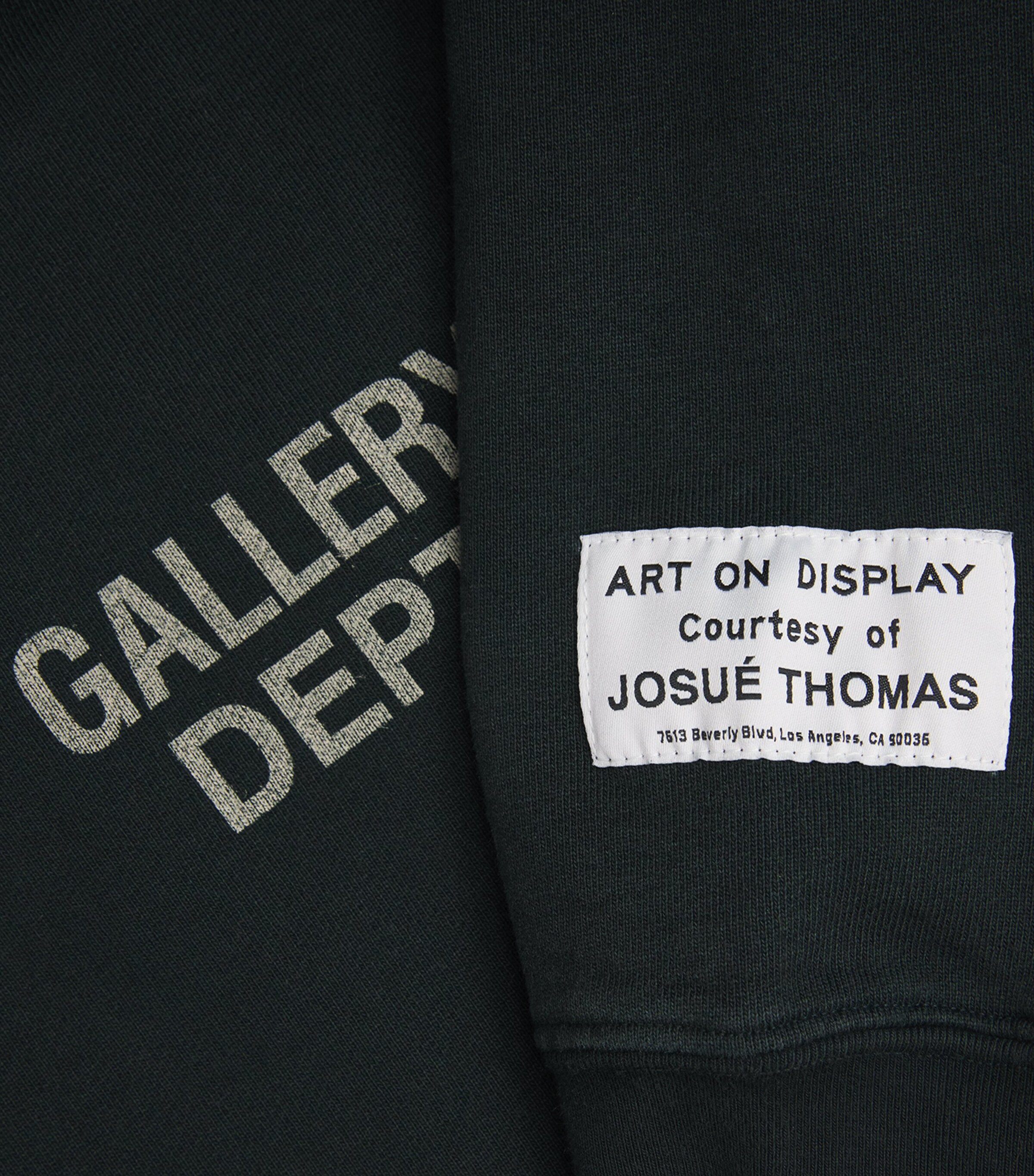 GALLERY DEPT. Mens Cotton Logo 90s Hoodie Vintage Black Image 5