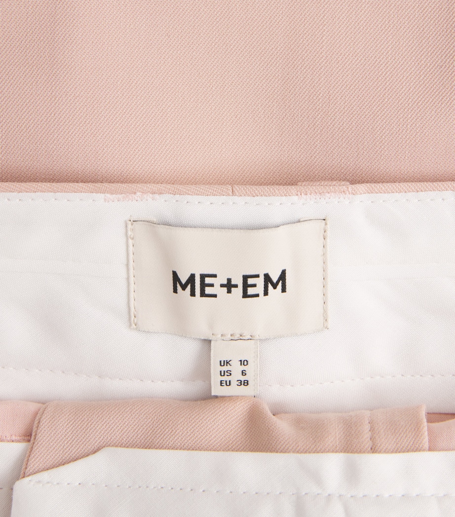 ME+EM Womens Pleated Tailored Trousers Blush Pink Image 6