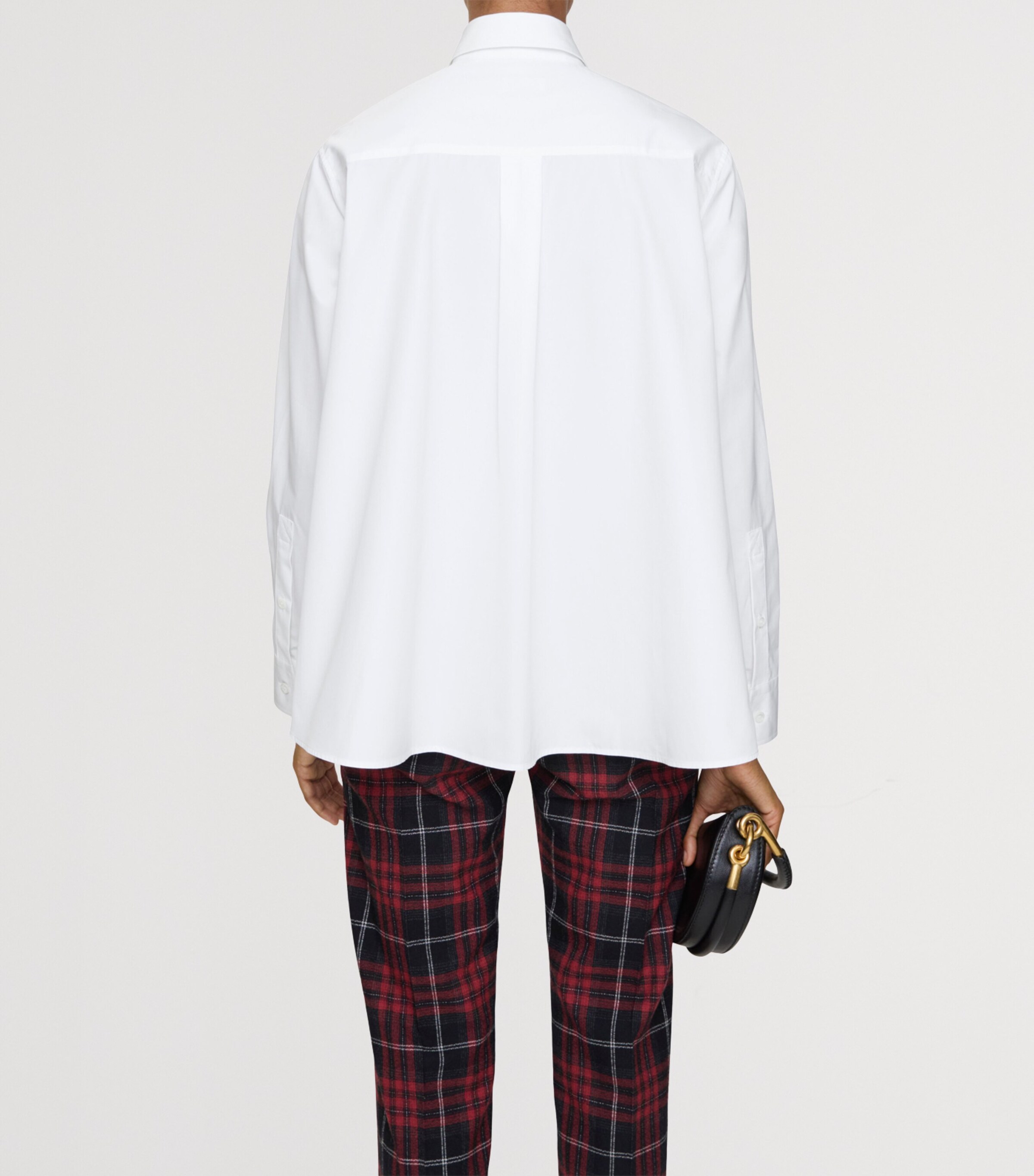 Cotton Poplin Oversized Shirt OPTIC WHITE Image 3
