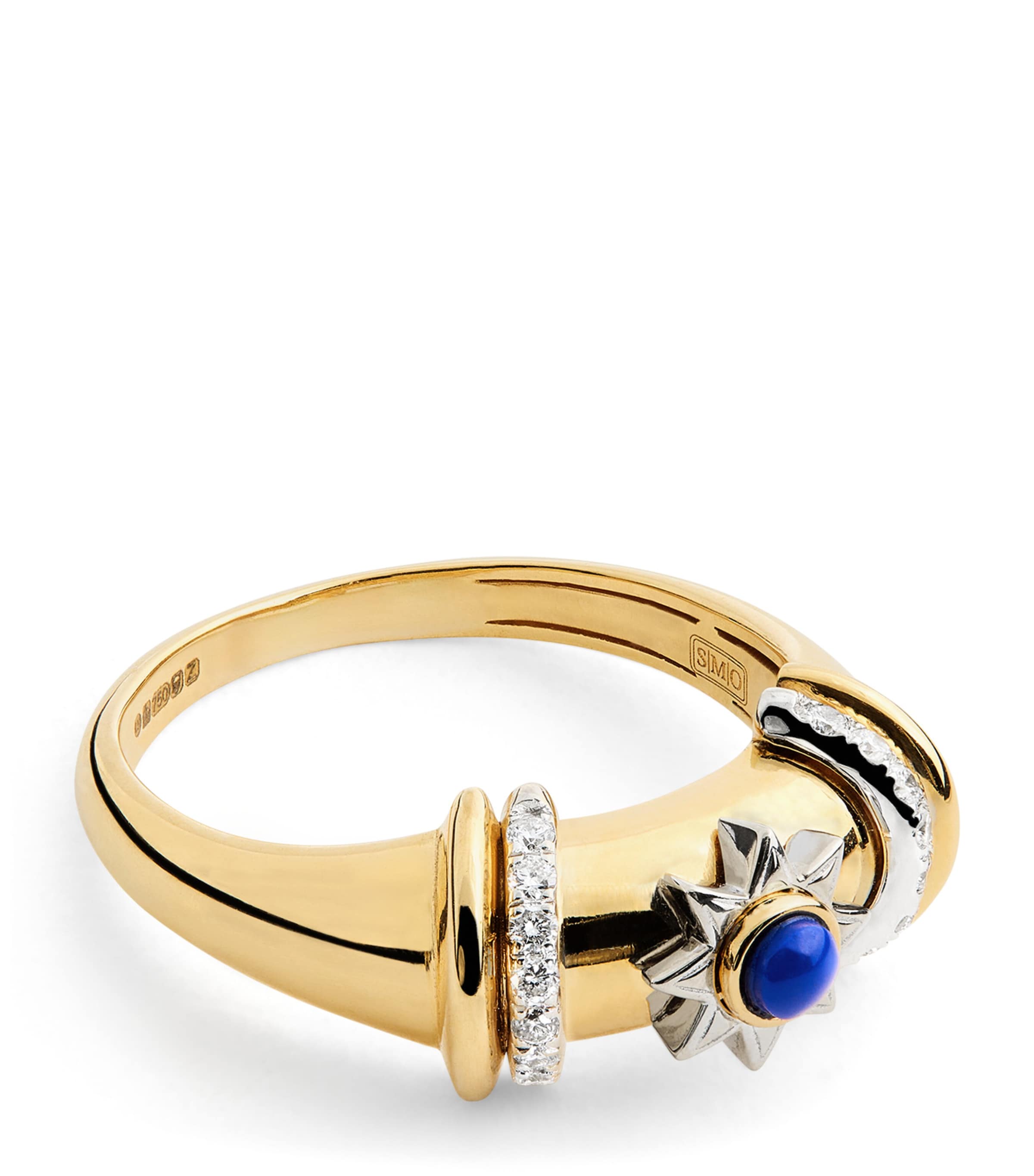 L'atelier Nawbar Yellow Gold, Diamond And Lapis Lazuli Lot N*91 Ring In Gold