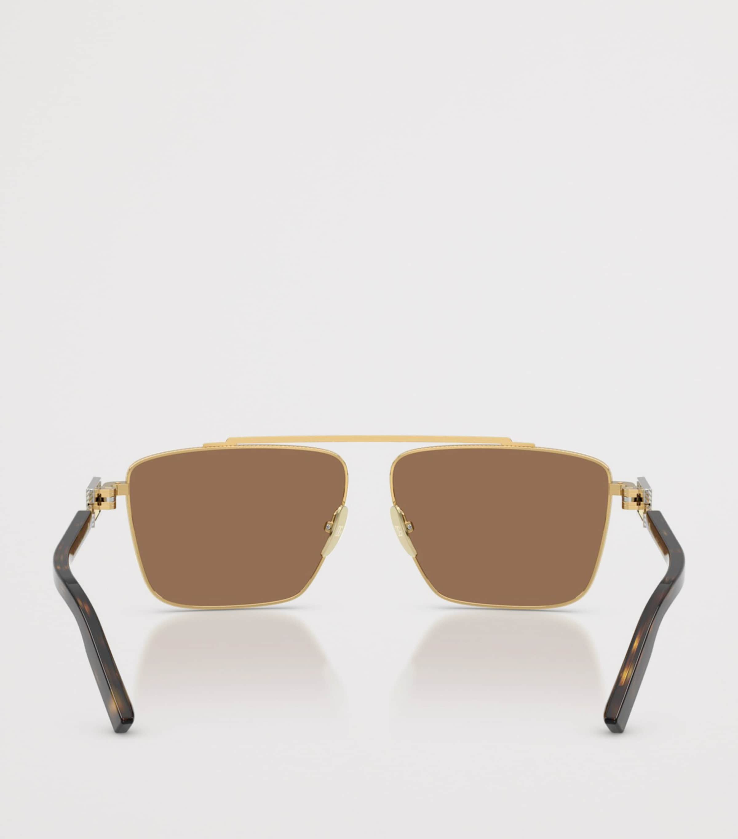 Dolce&Gabbana Metal Square Sunglasses Gold Image 4