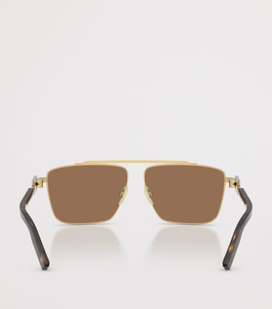 Dolce&Gabbana Metal Square Sunglasses Gold Image 4