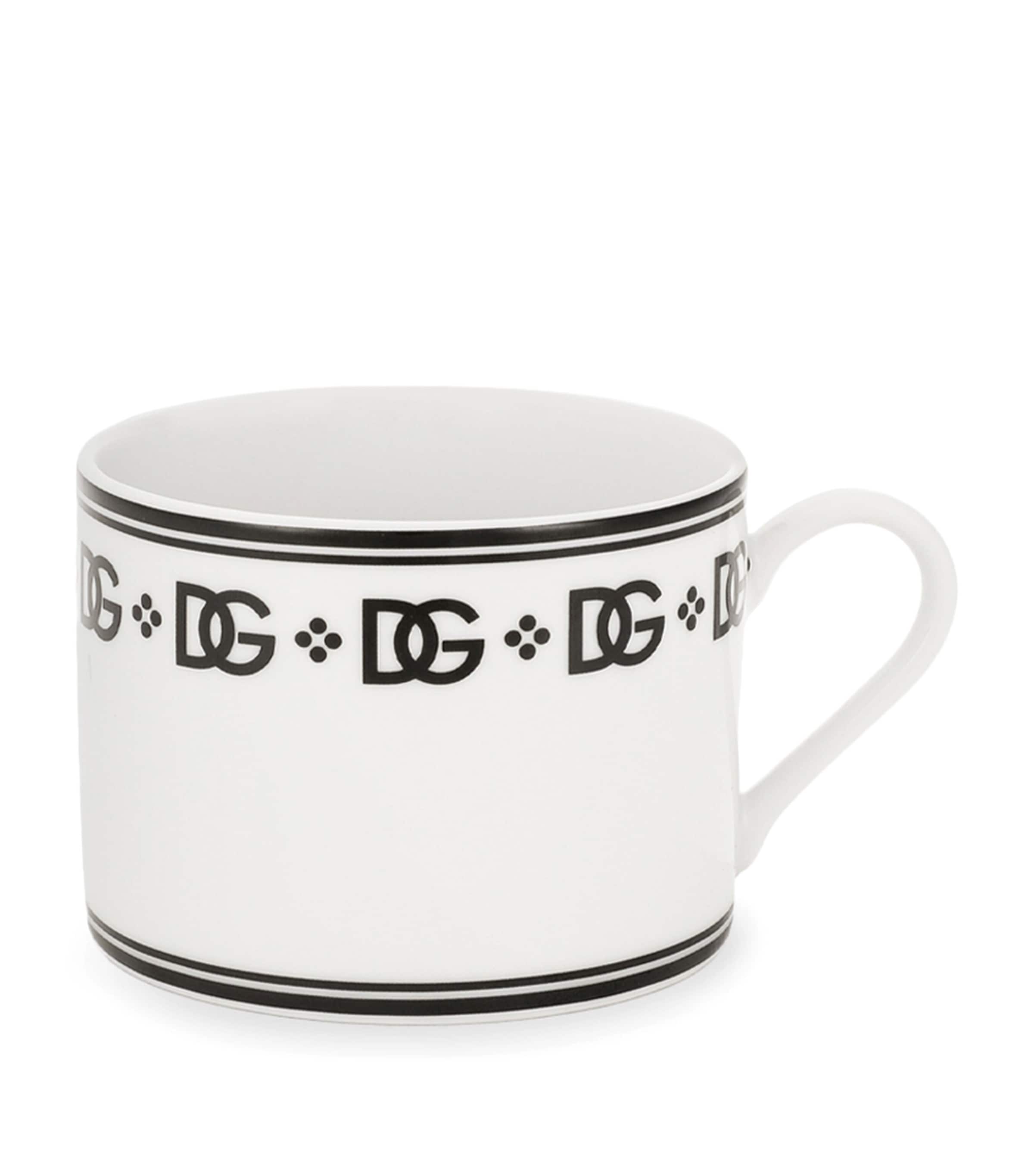 DG Logo Teacups and Saucers (Set of 2) U0082-DG LOGO BORDO Image 5