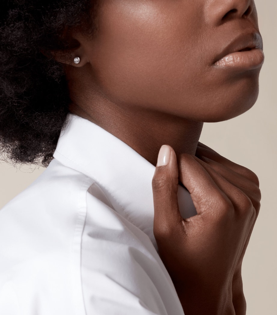 Medium White Gold and Diamond Cartier d'Amour Earrings WHITE GOLD Image 2