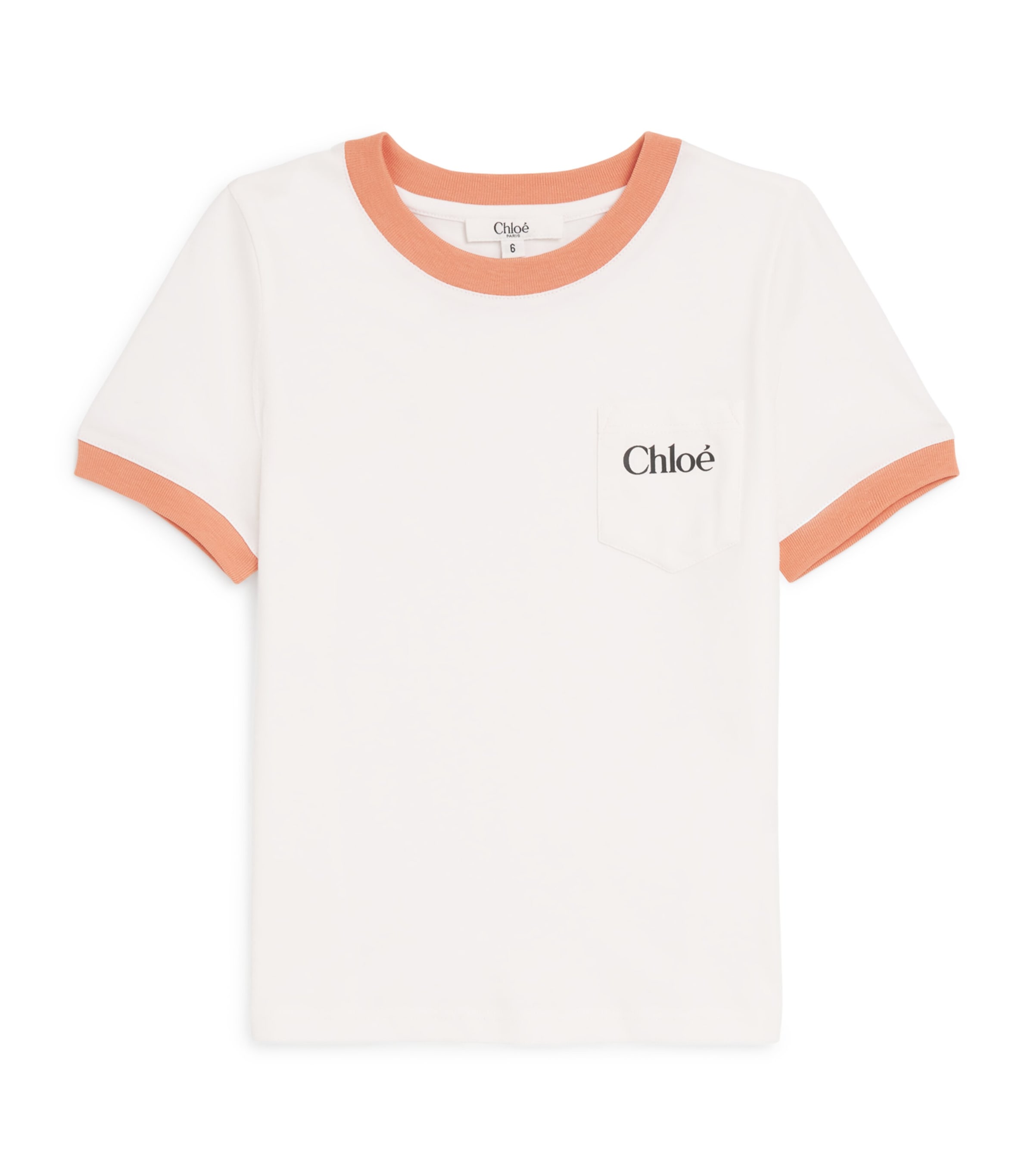 Contrast-Trim Logo T-Shirt (4-14 Years) C20860/117OFFWHITE Image 1