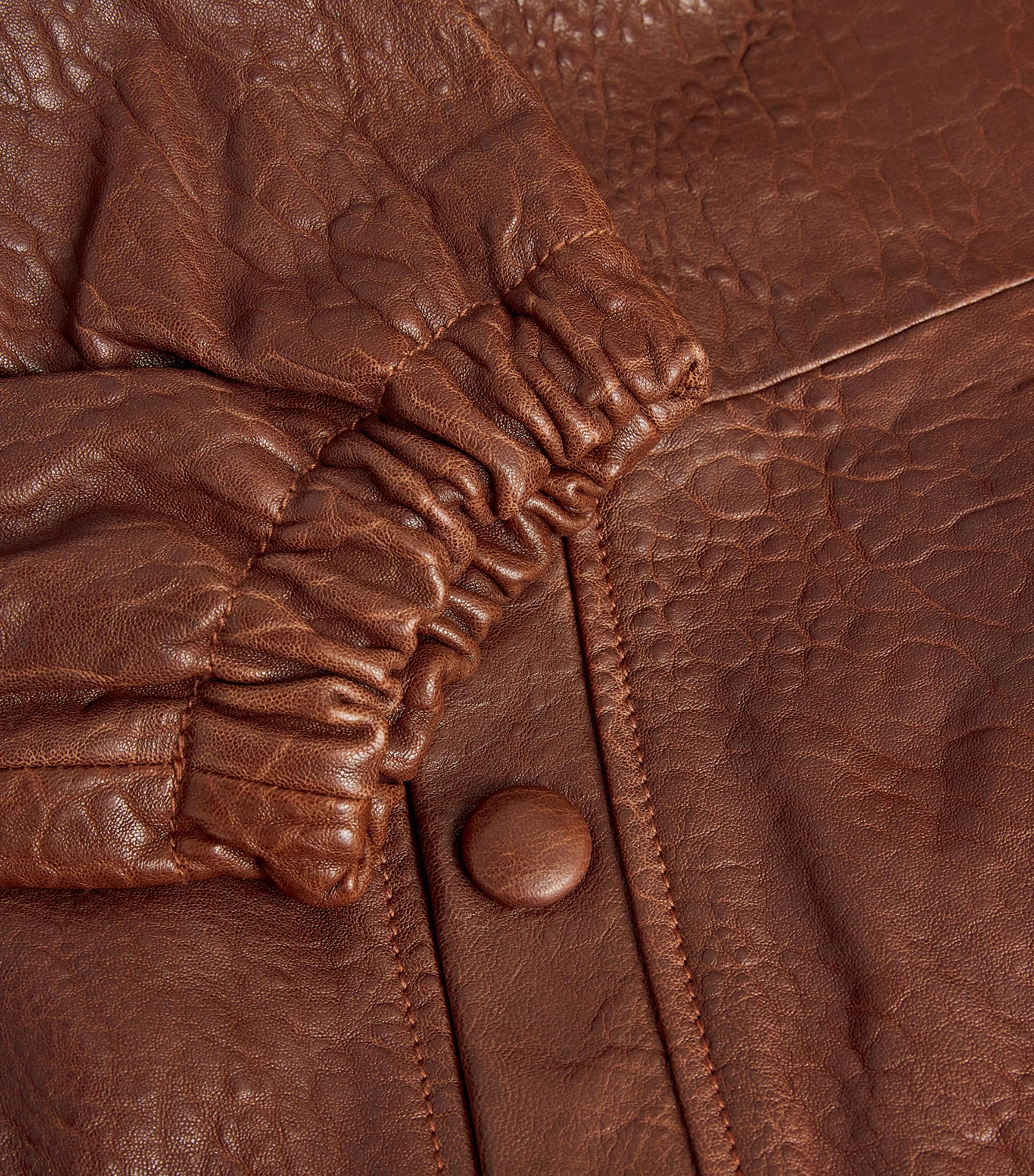 【海外限定】Sandroレザージャケット☆High-neck oversized leat Sandro Paris Oversized Leather Jacket | Harrods UK
