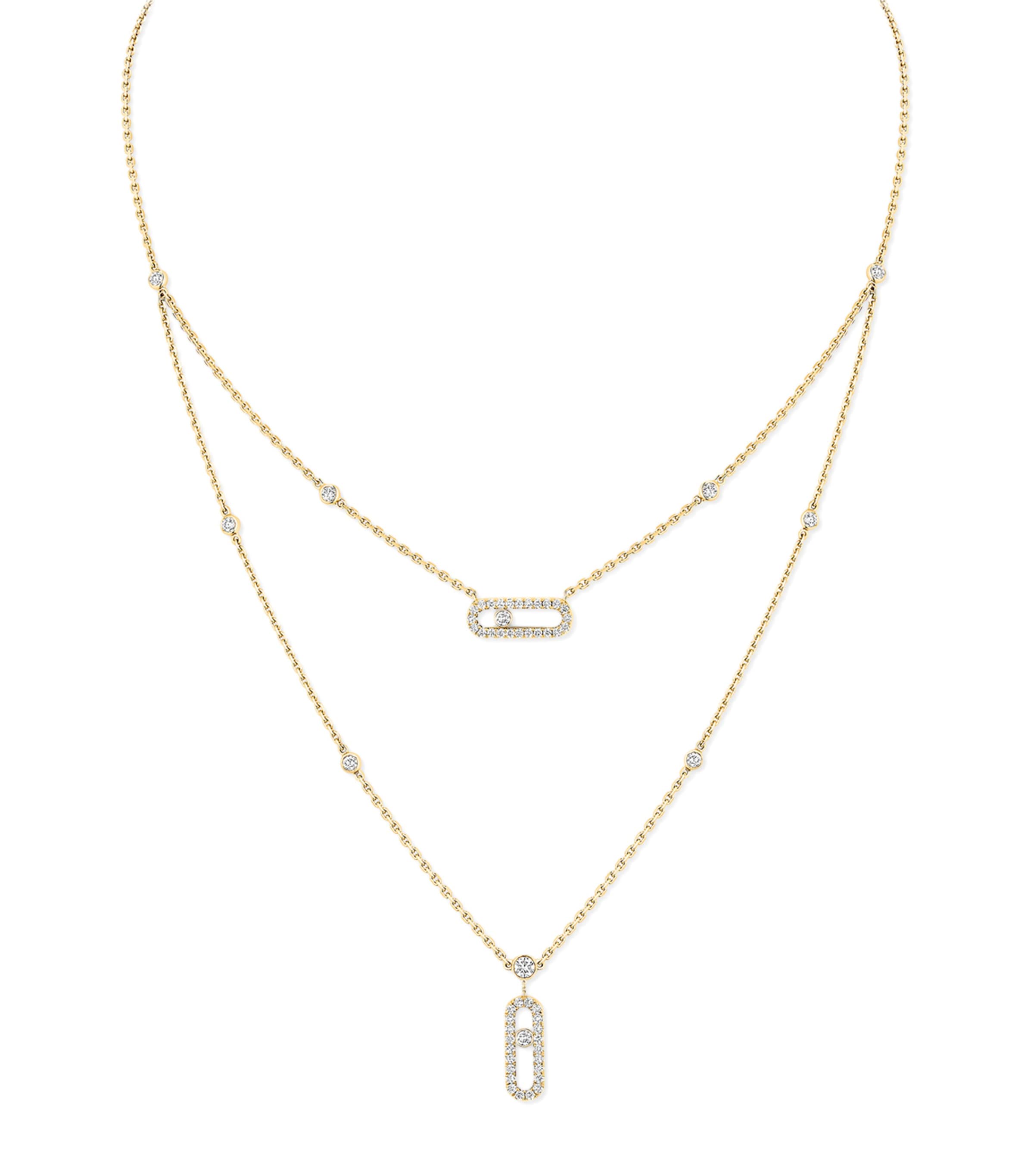 Messika Move Uno Yellow Gold and Diamond Necklace (0.60ct) Yellow Gold Image 1