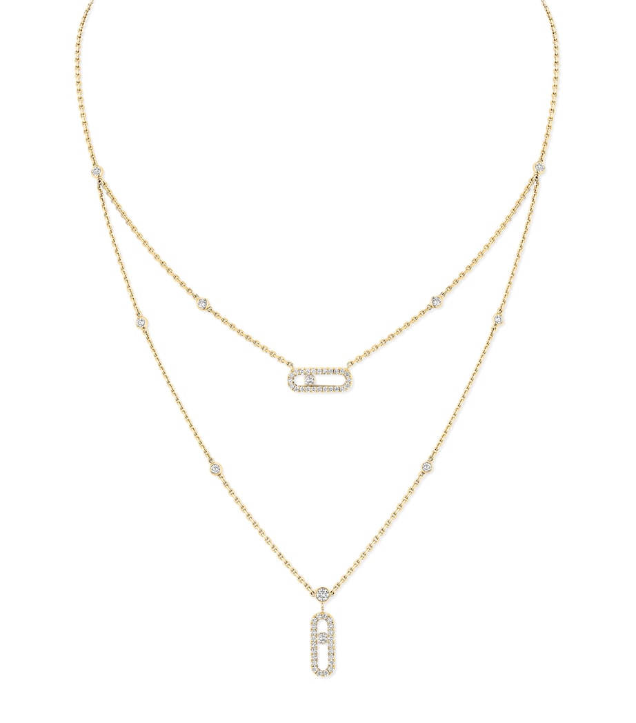 Messika Move Uno Yellow Gold and Diamond Necklace (0.60ct) Yellow Gold Image 1
