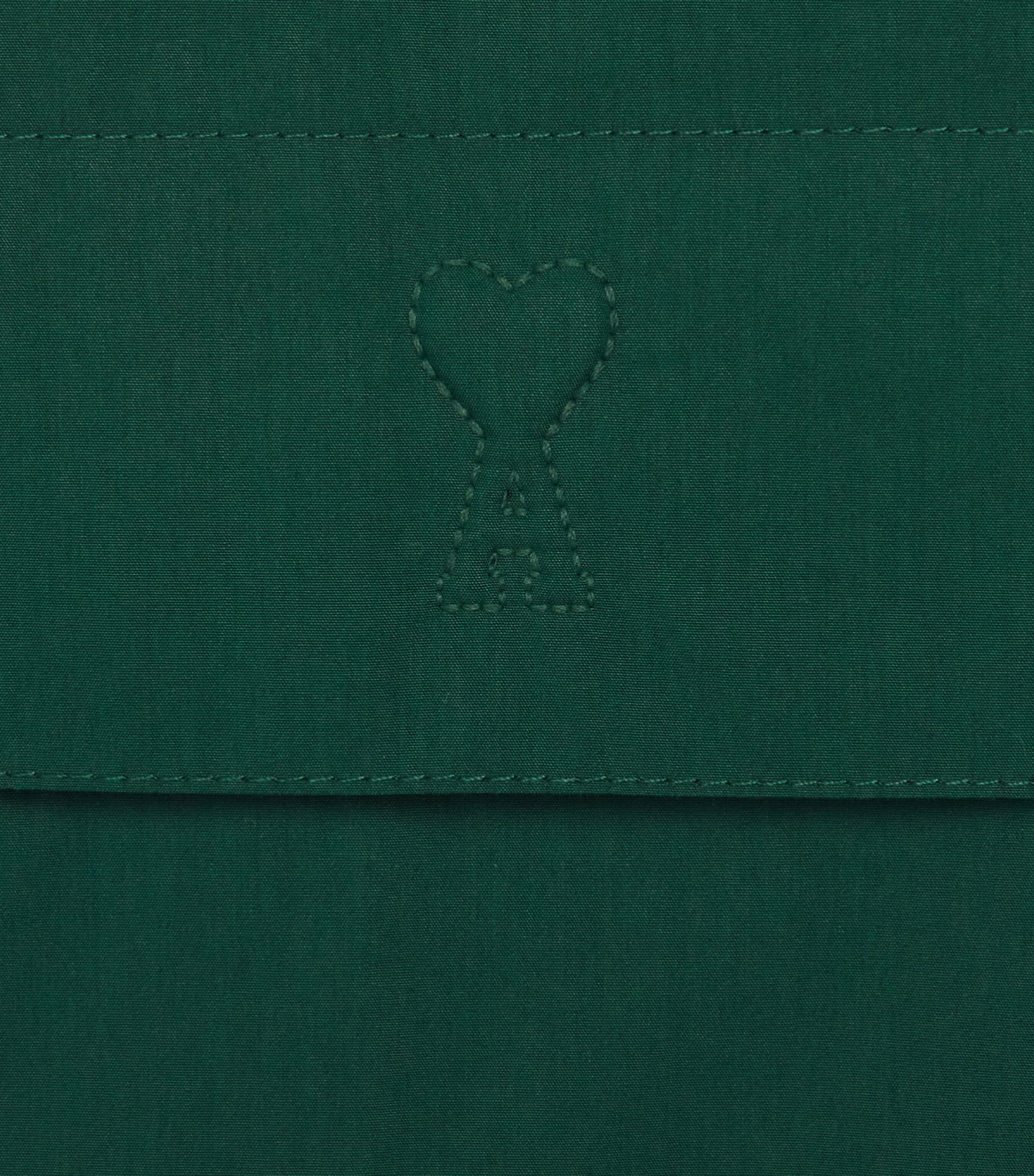 AMI Paris Mens Ami de Coeur Windbreaker Jacket Vert Sapin Image 6