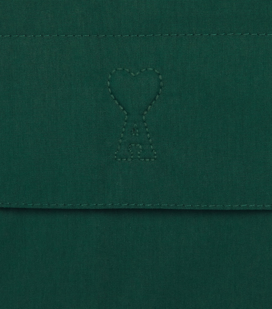 AMI Paris Mens Ami de Coeur Windbreaker Jacket Vert Sapin Image 6