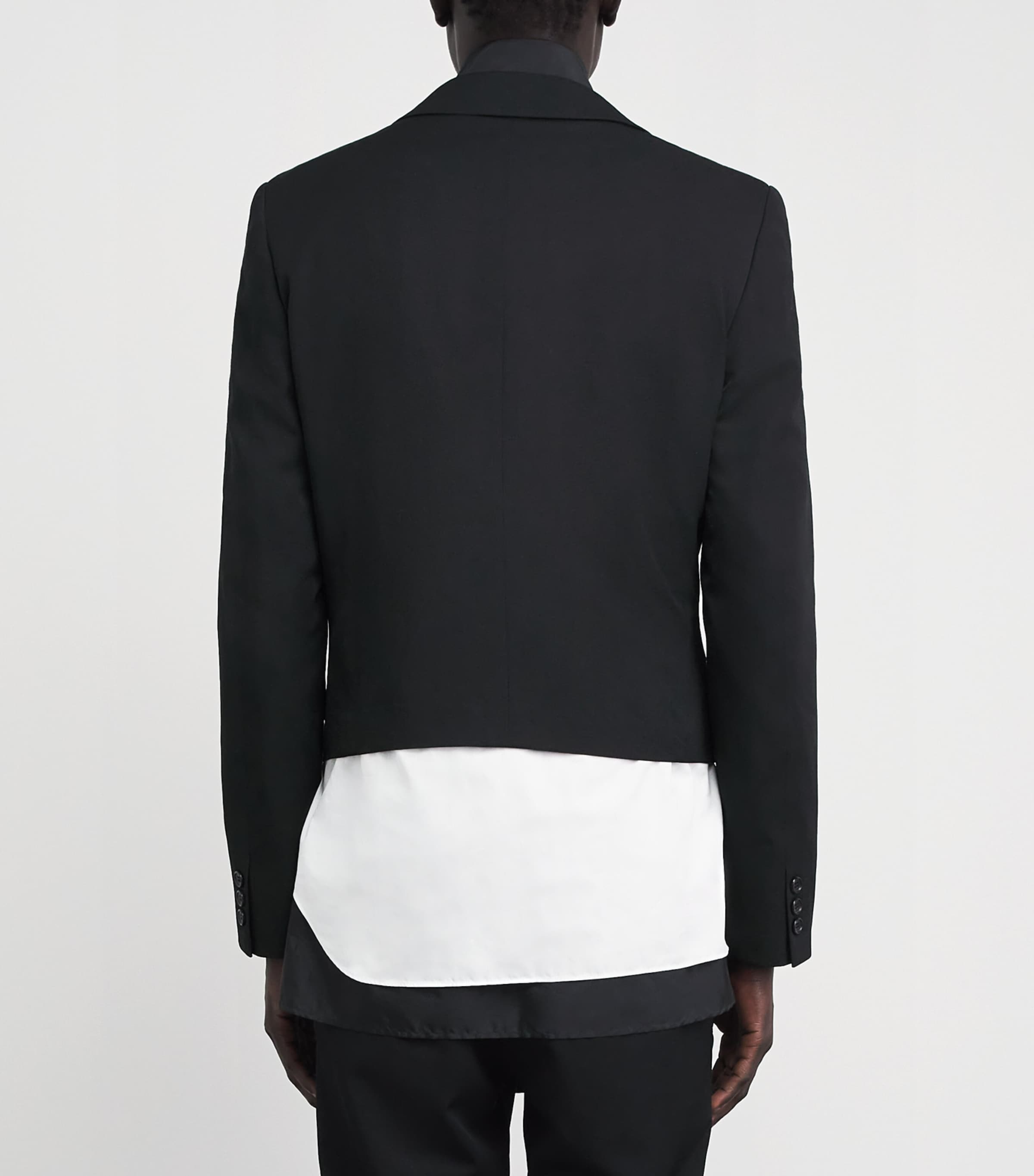 Comme Des Garçons Homme Plus Mens Wool Double-Breasted Blazer Black Image 5