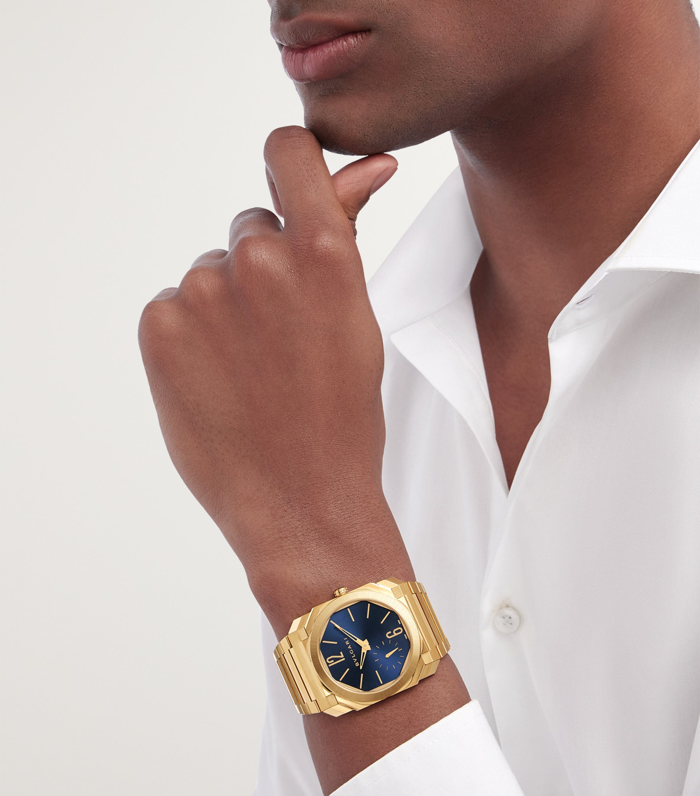 Yellow Gold Octo Finissimo Watch 40mm BLUE Image 4