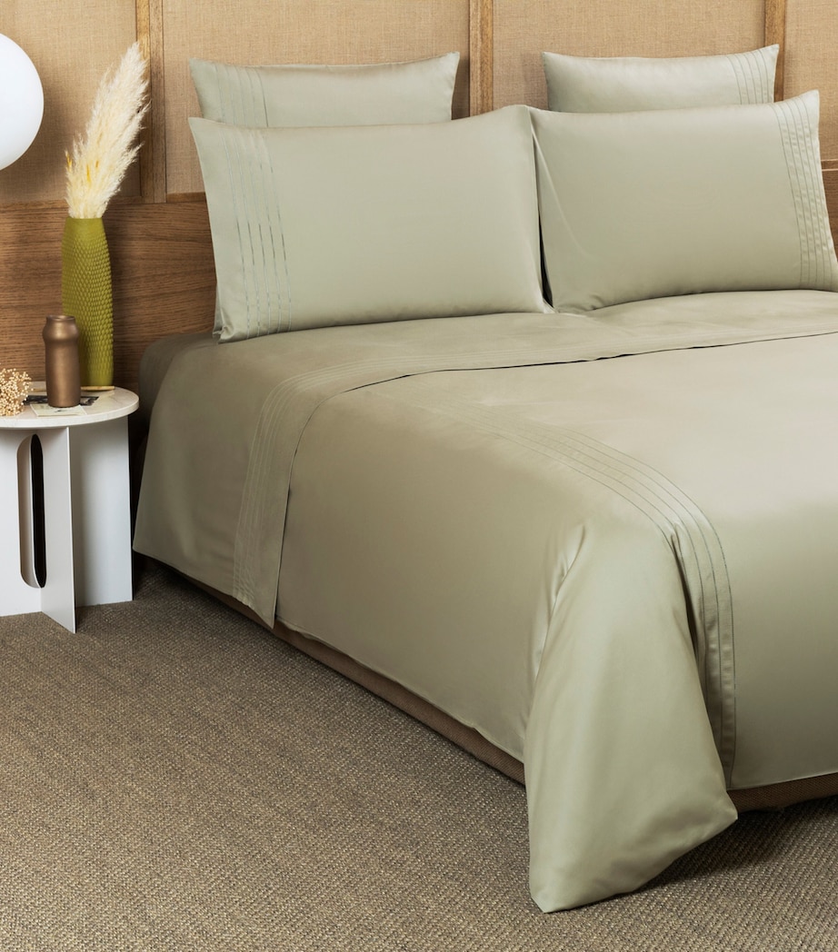 Cotton Lush Ajour Square Pillowcase Set (65cm x 65cm) 6419 - TRANQUIL GREE Image 3