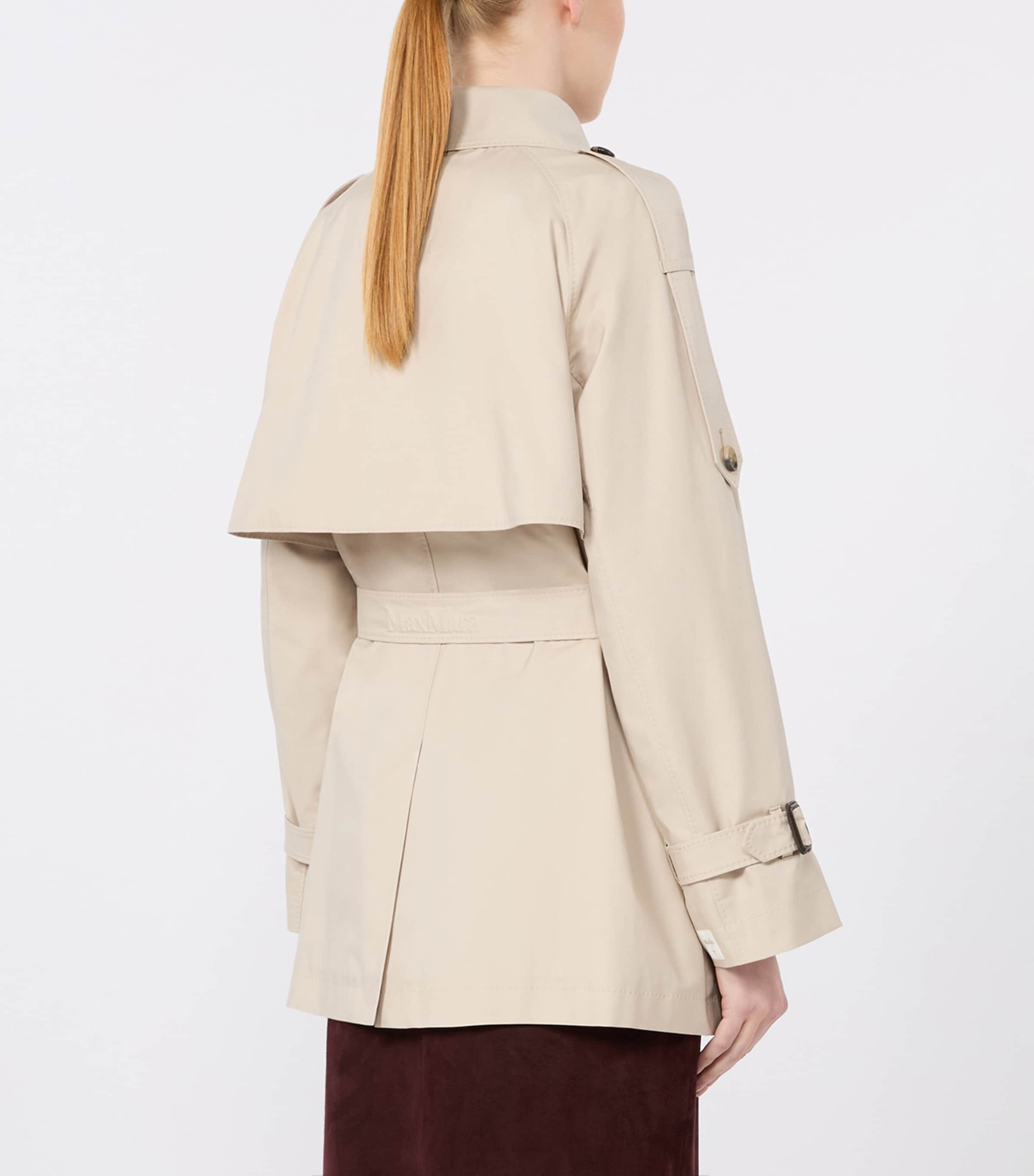 Max Mara Womens Water-Repellent Short Trench Coat Beige Image 4