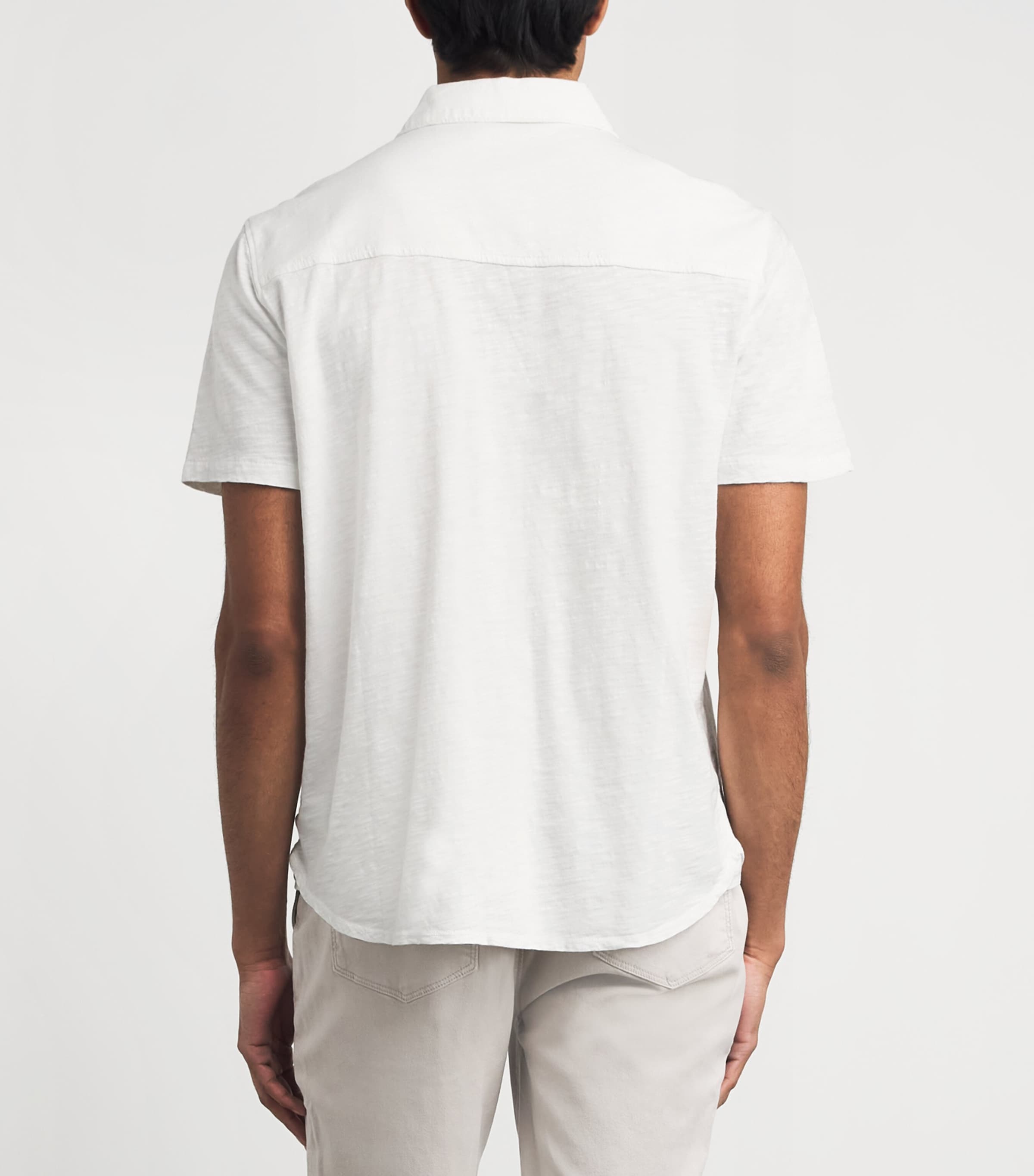 PAIGE Mens Cotton Carillo Polo Shirt Fresh White Image 5