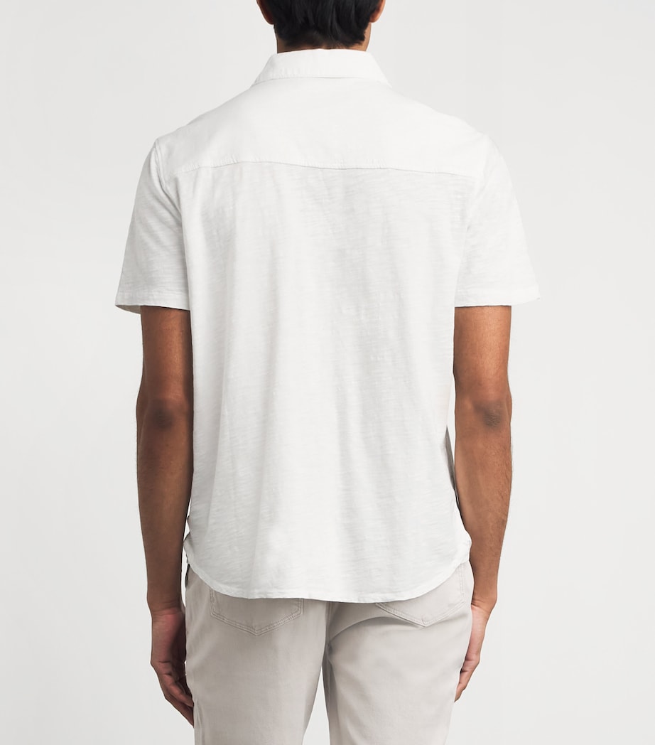 PAIGE Mens Cotton Carillo Polo Shirt Fresh White Image 5
