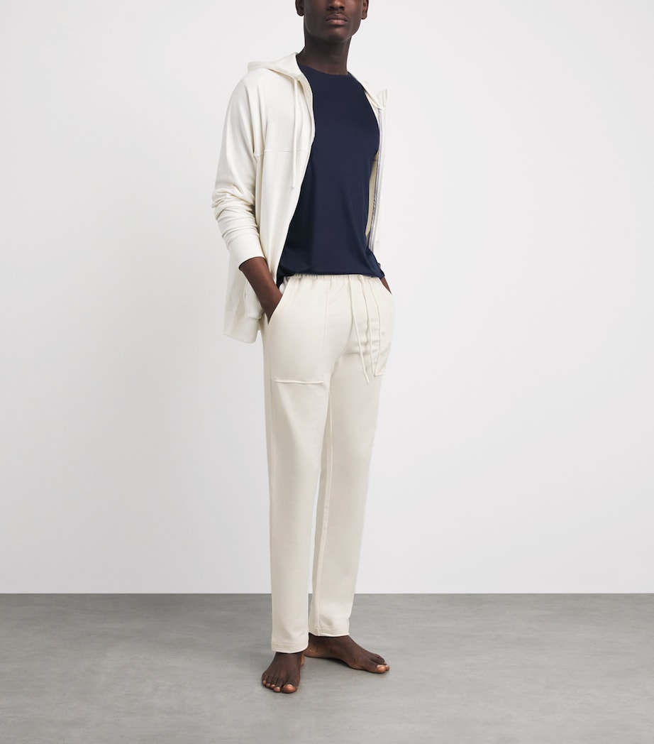 Zimmerli Mens Modal-Cotton Summer Lounge Trousers Sea Salt Image 2