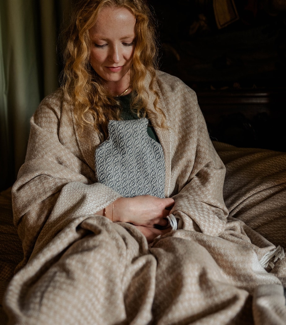Araminta Campbell Small Alpaca-Blend Hot Water Bottle Grey Image 2
