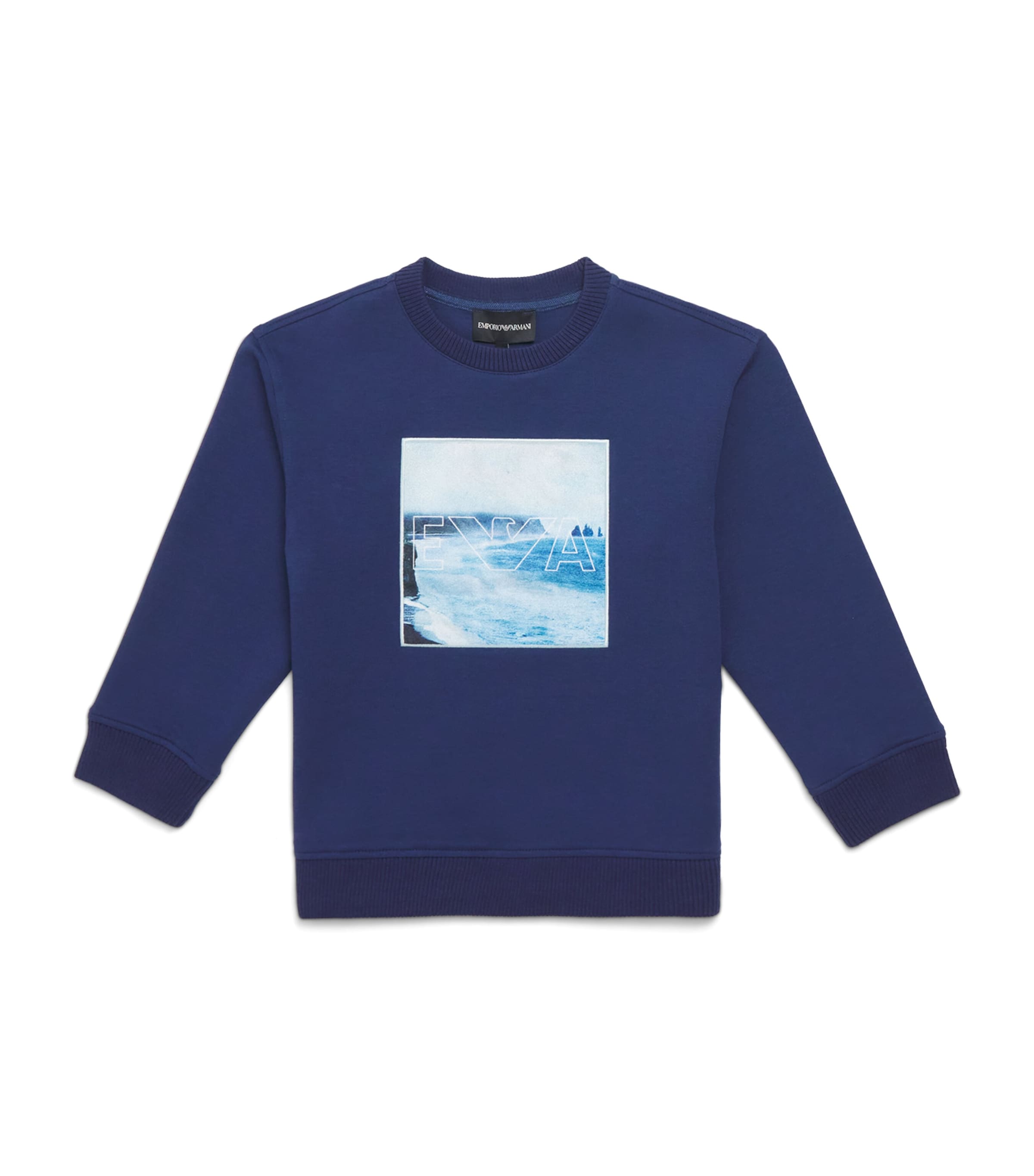 Emporio Armani Graphic Logo Sweatshirt In Blue