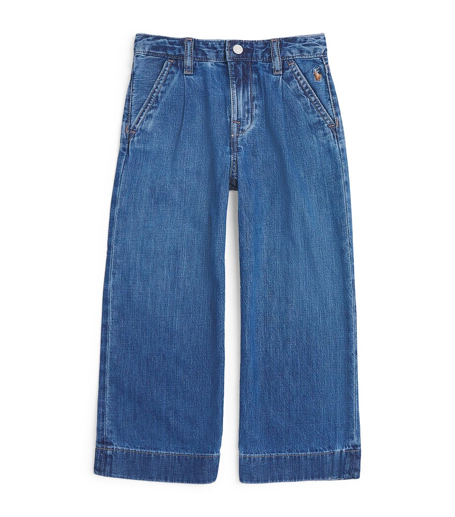 Ralph Lauren Kids Wide Leg Jeans (2-6 Years) Peajay Wash Image 1