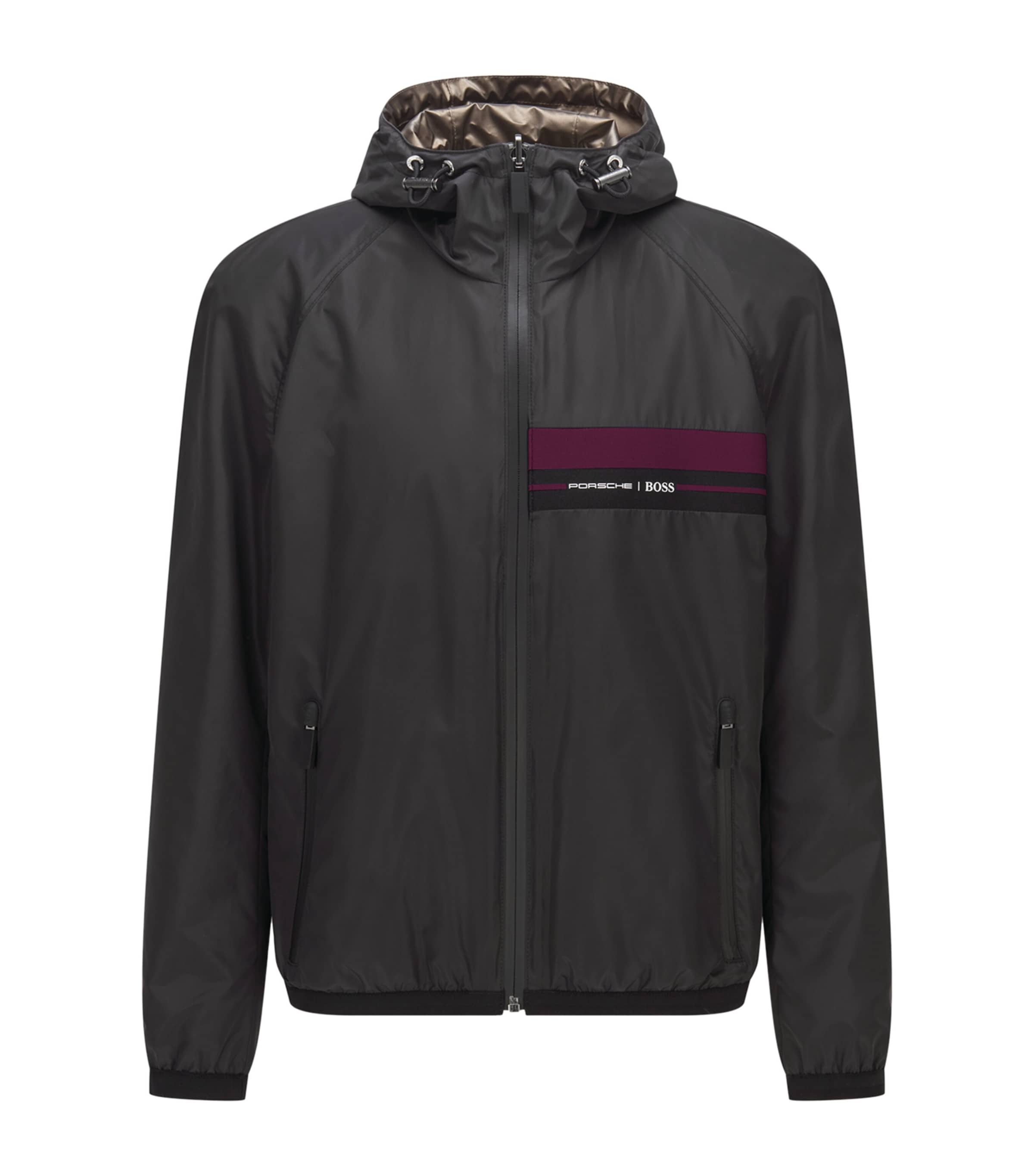 Hugo Boss X Porsche Cannel Windbreaker Jacket In Black