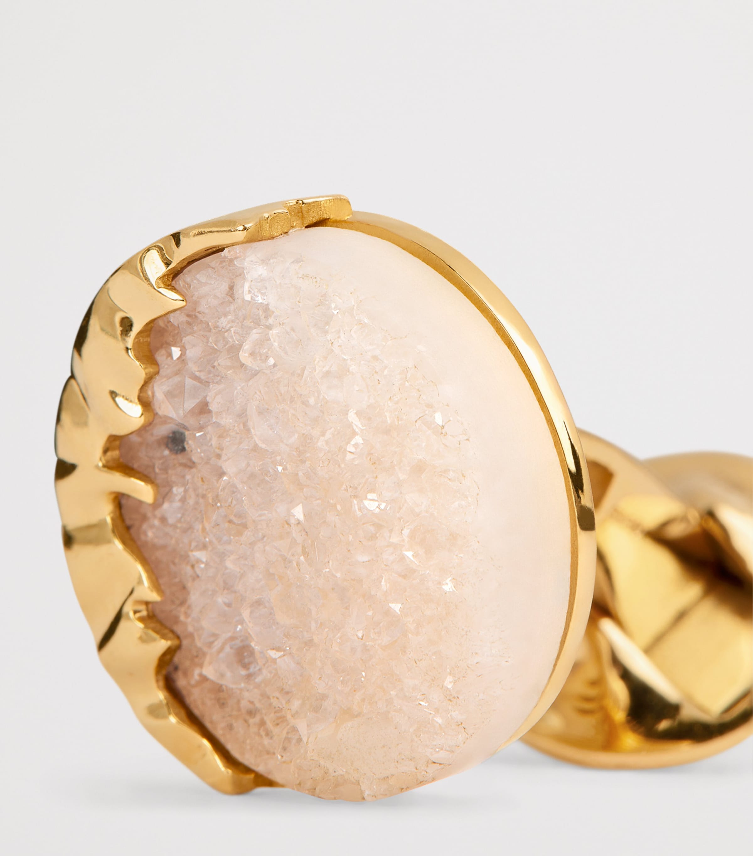 Rose Gold and White Agate Cufflinks WHITE Image 6