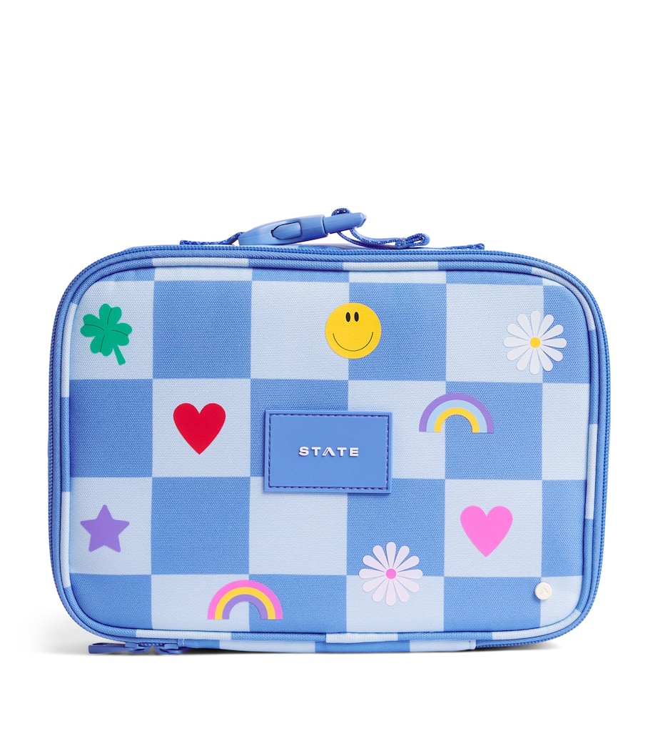 STATE Bags Rodger Lunch Box Charms Blue Check Image 1